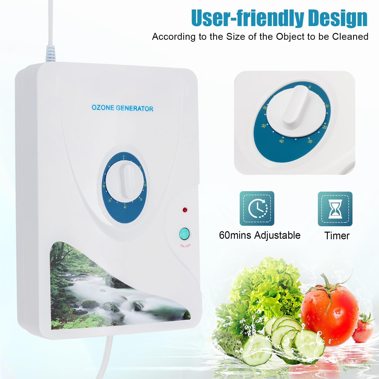 TiryyDrela Generatore Ozono Purificatore Aria 600 mg/h Timer