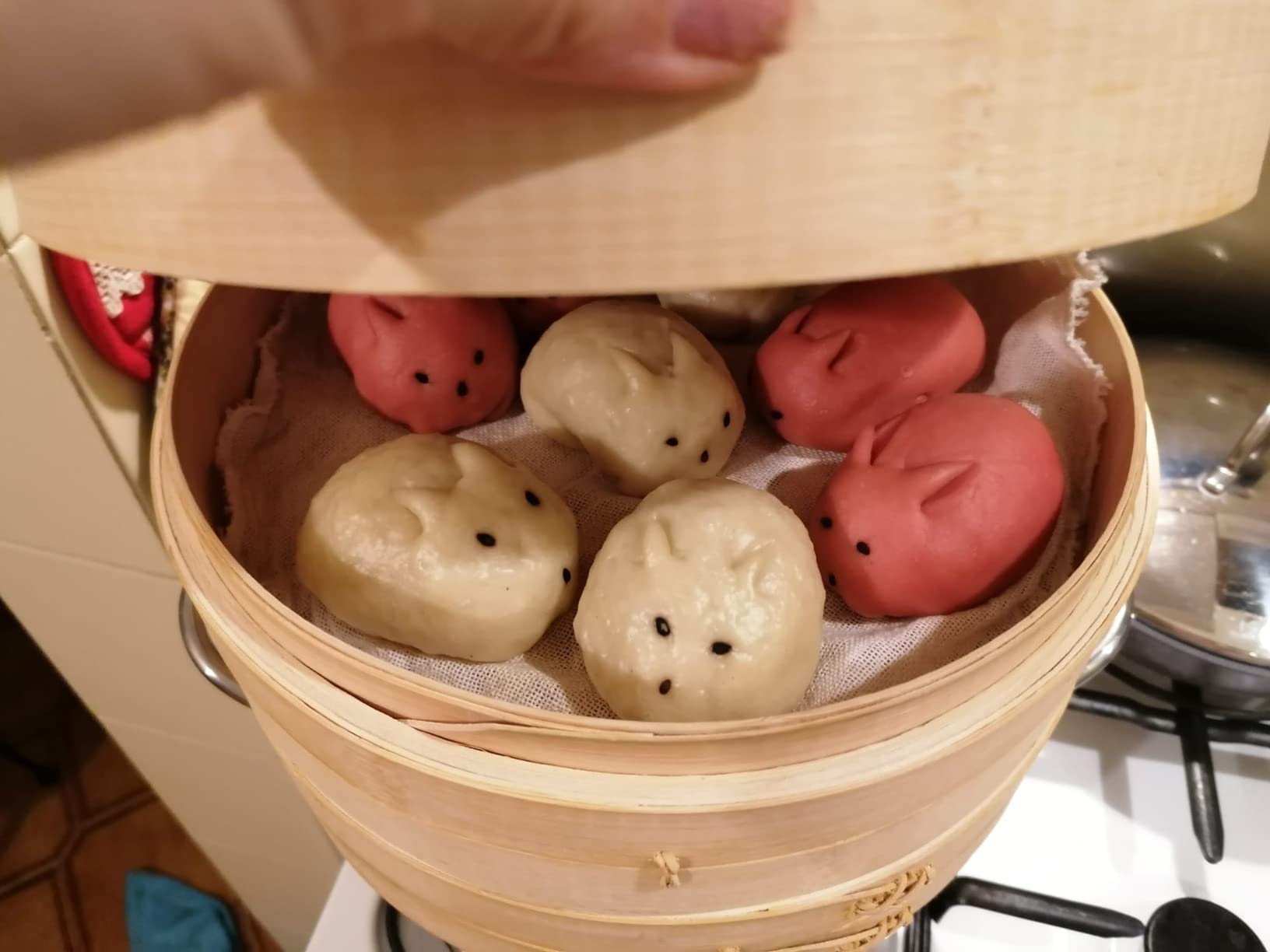 Reishunger vaporiera bambù 20 cm 2 piani per riso e dim sum