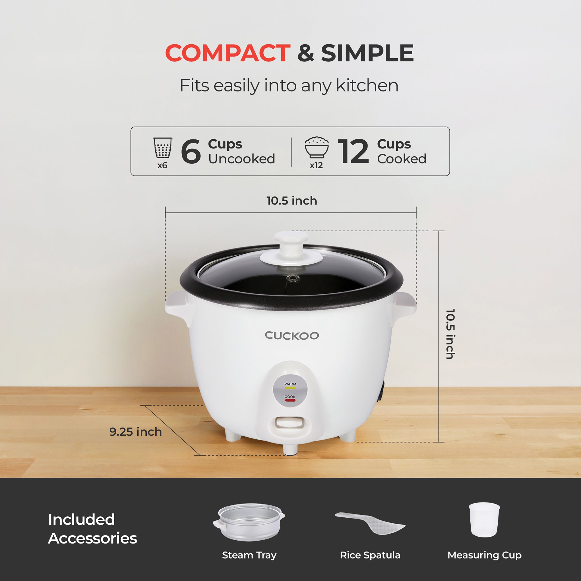 Cuckoo CR-0601C cuociriso 6 tazze one-touch