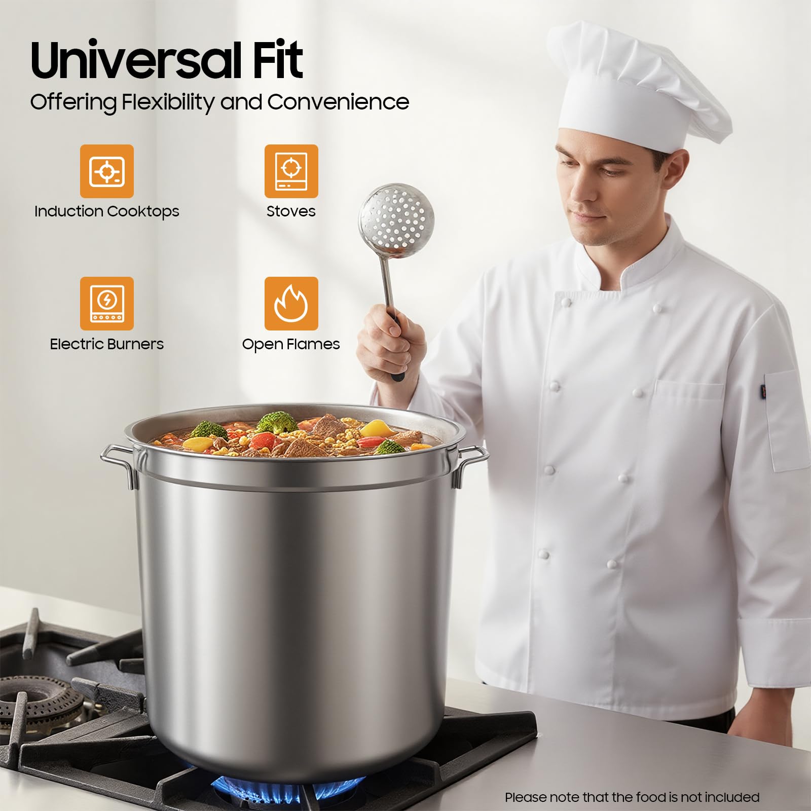 TiryyDrela pentola inox 50 L con cestello e coperchio