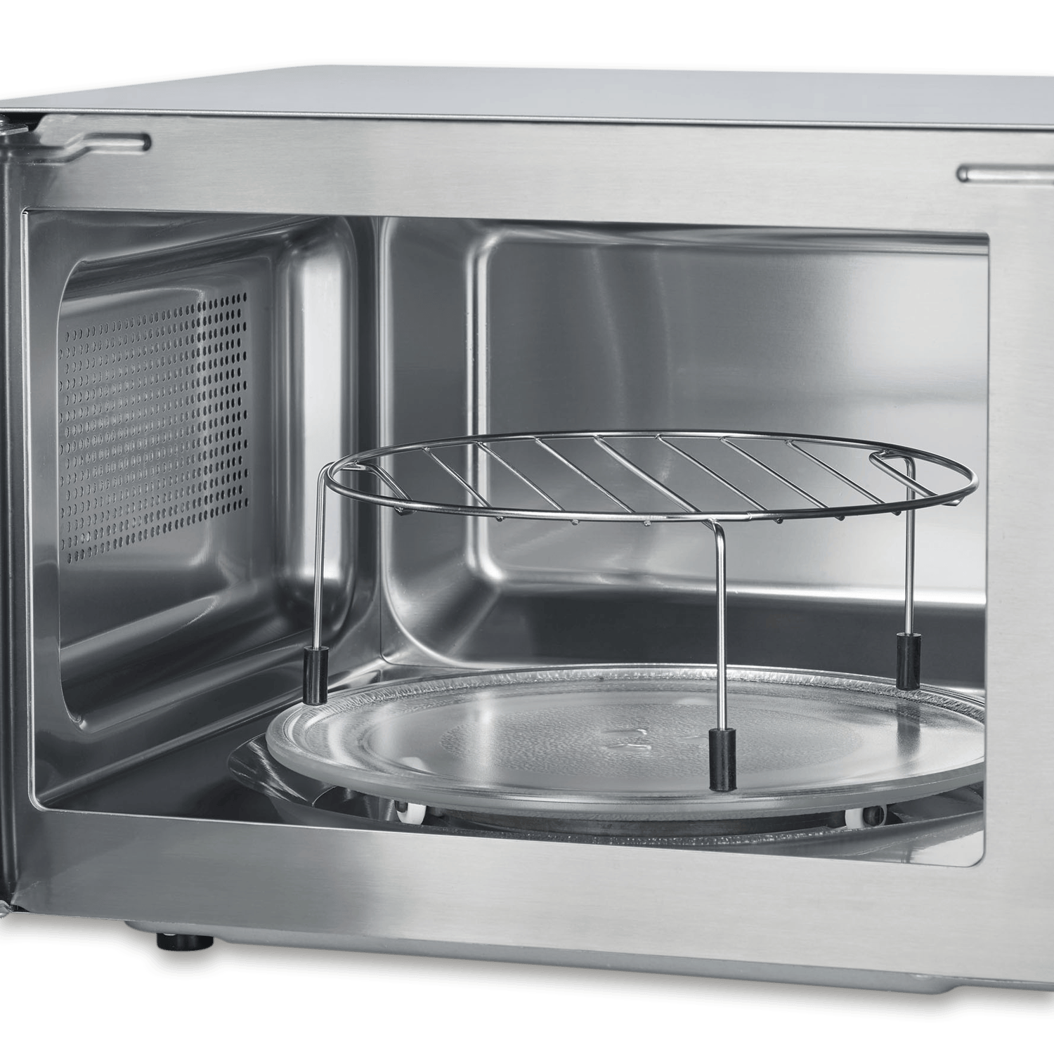SEVO microonde con grill 2 in 1 acciaio 8 programmi