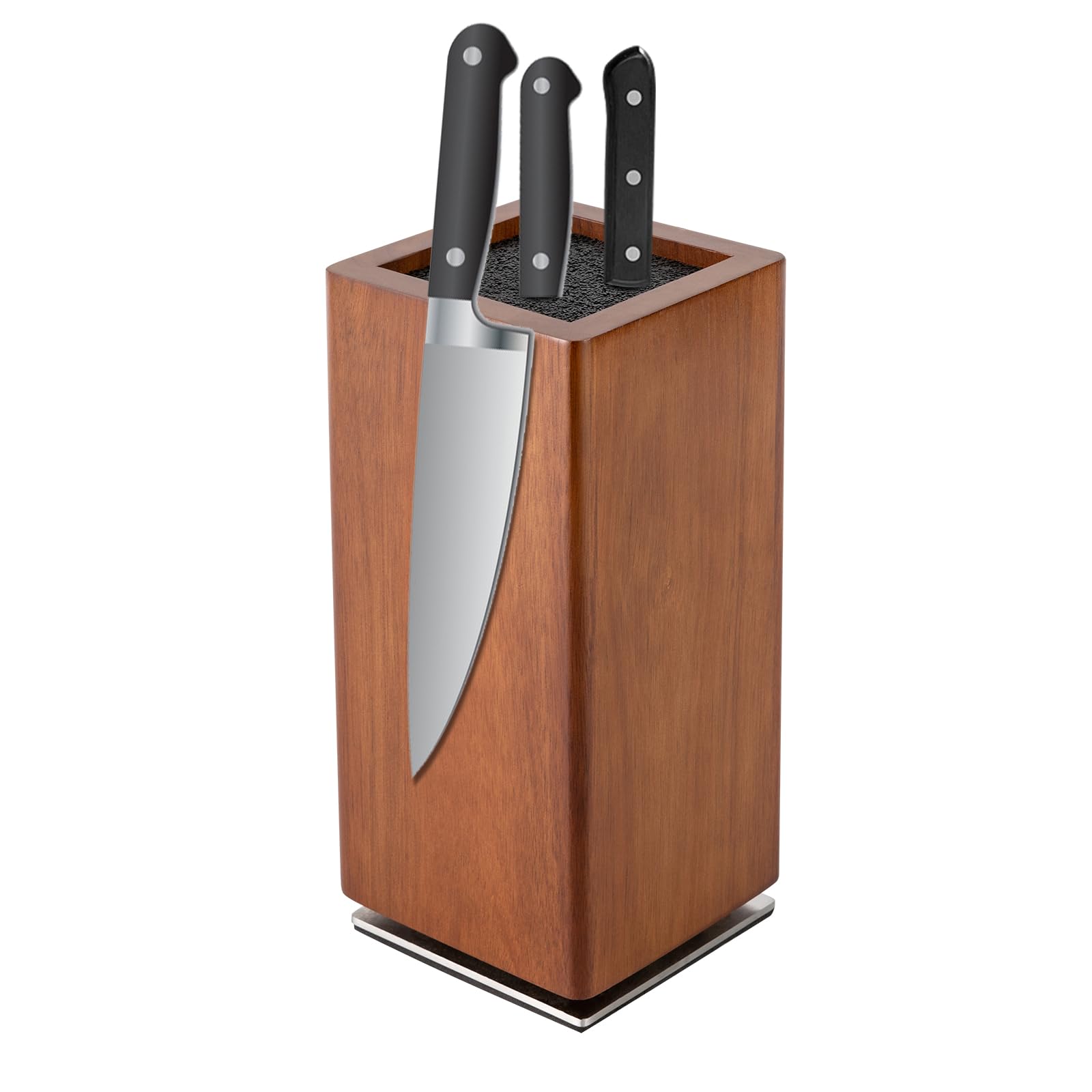 TiryyDrela Porta Coltelli Magnetico Legno Girevole 360°