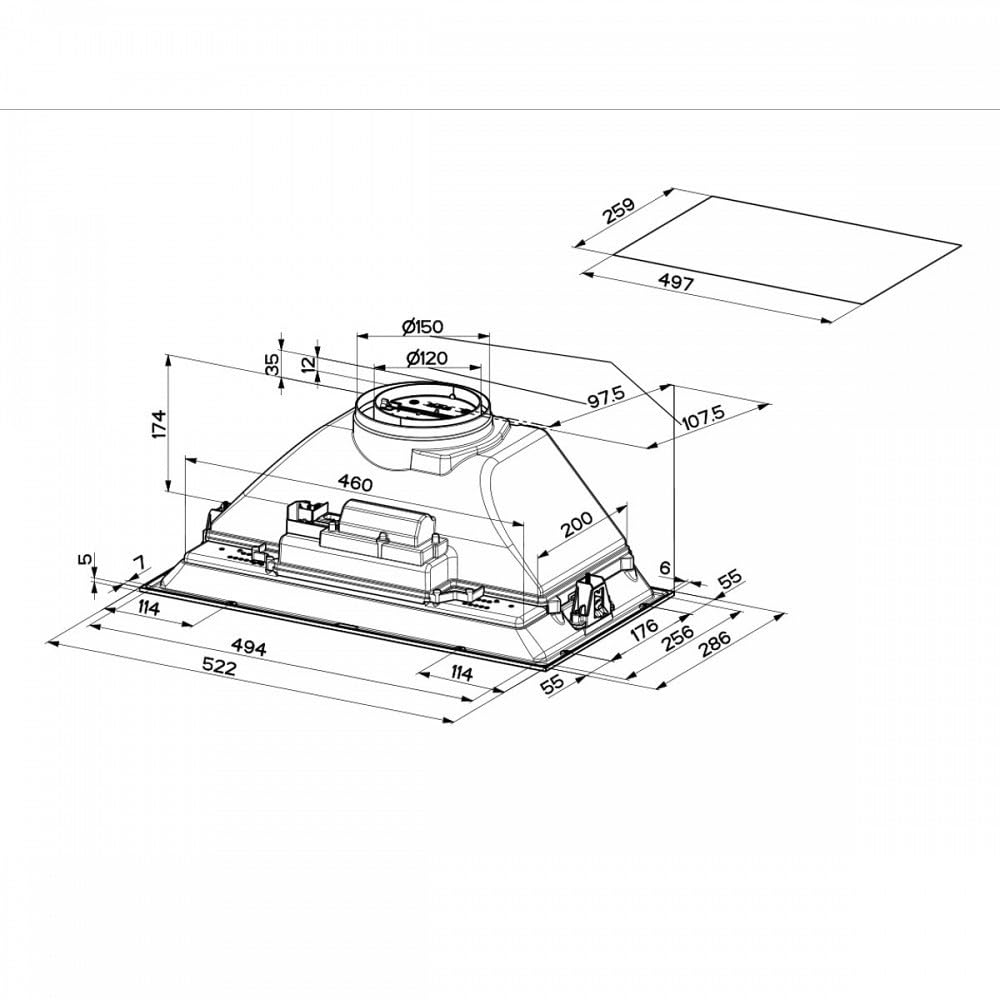 Faber Inka Smart C/33 LG A52 cappa sottopensile 52 cm aspirante