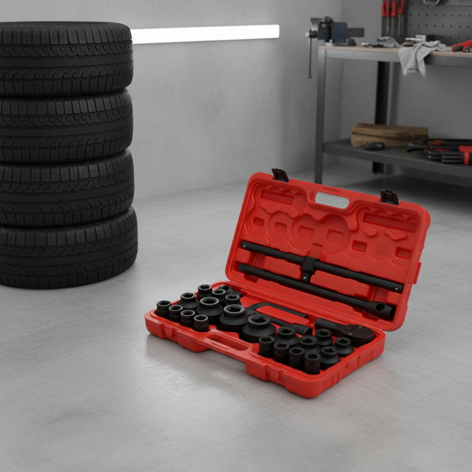 TiryyDrela Set Bussole 26 Pezzi 21-65 mm Acciaio 6 Punte