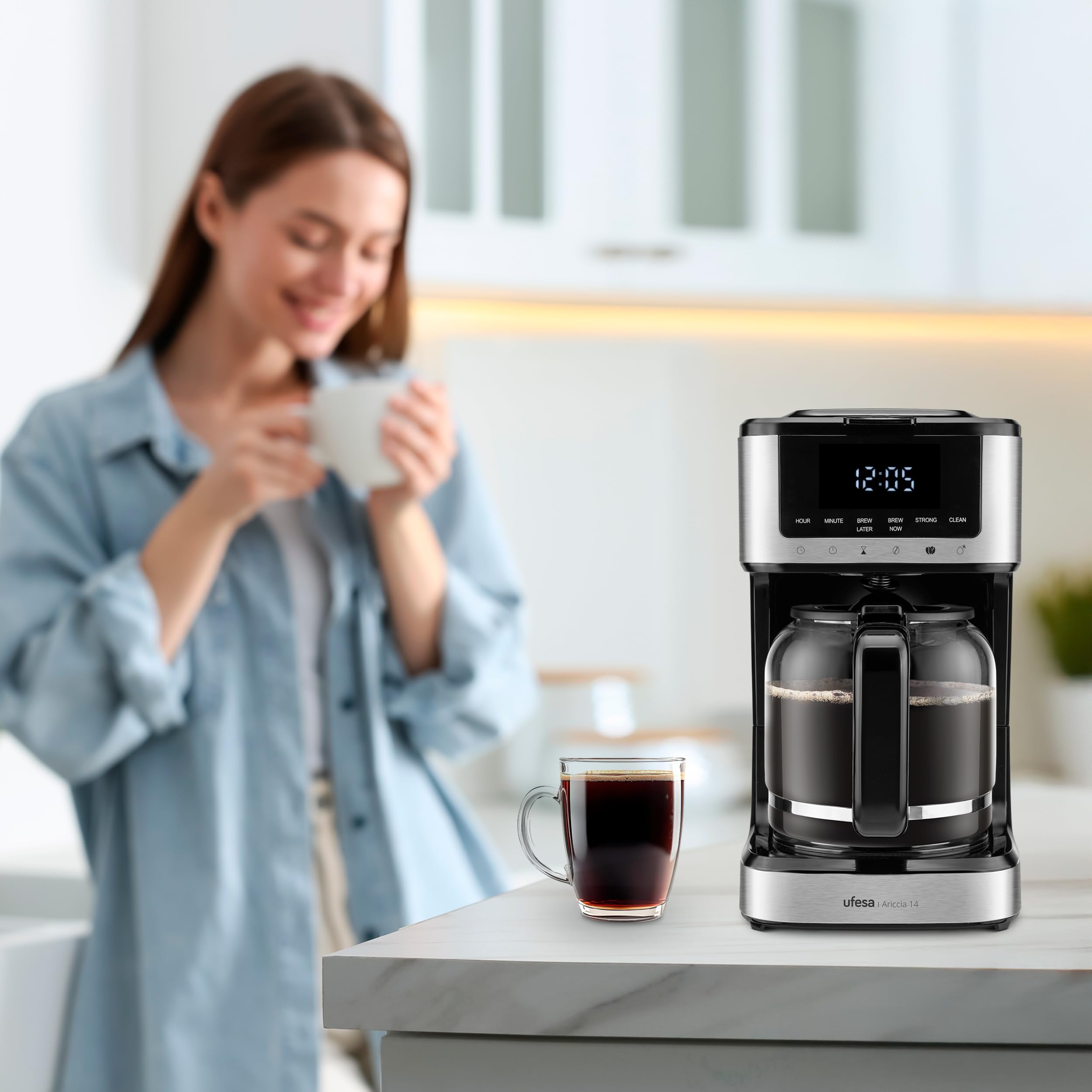 Ufesa Ariccia Macchina Caffè Filtro 14 Tazze 1,8 L