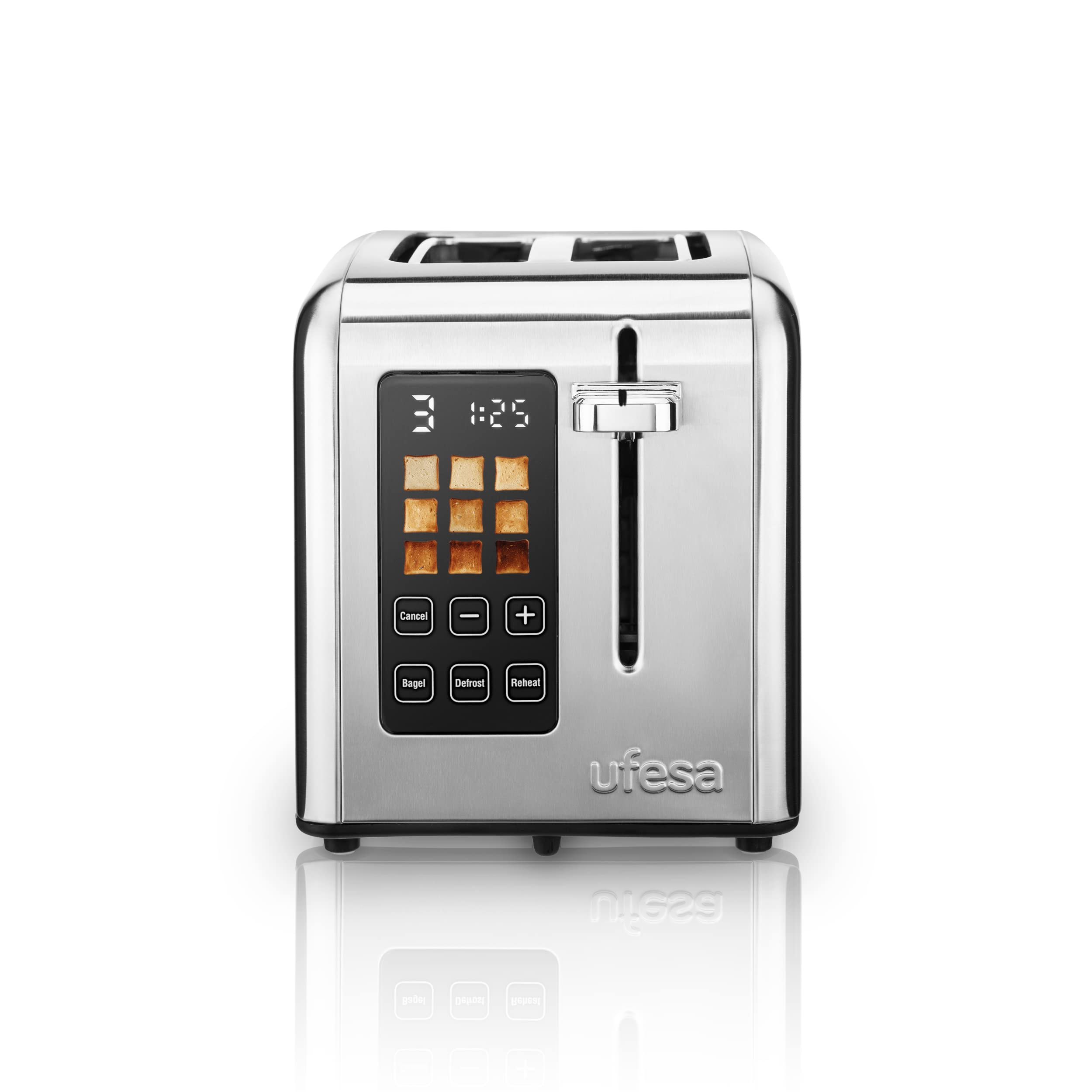 Ufesa One Touch Duo tostapane 2 fessure 6 livelli inox