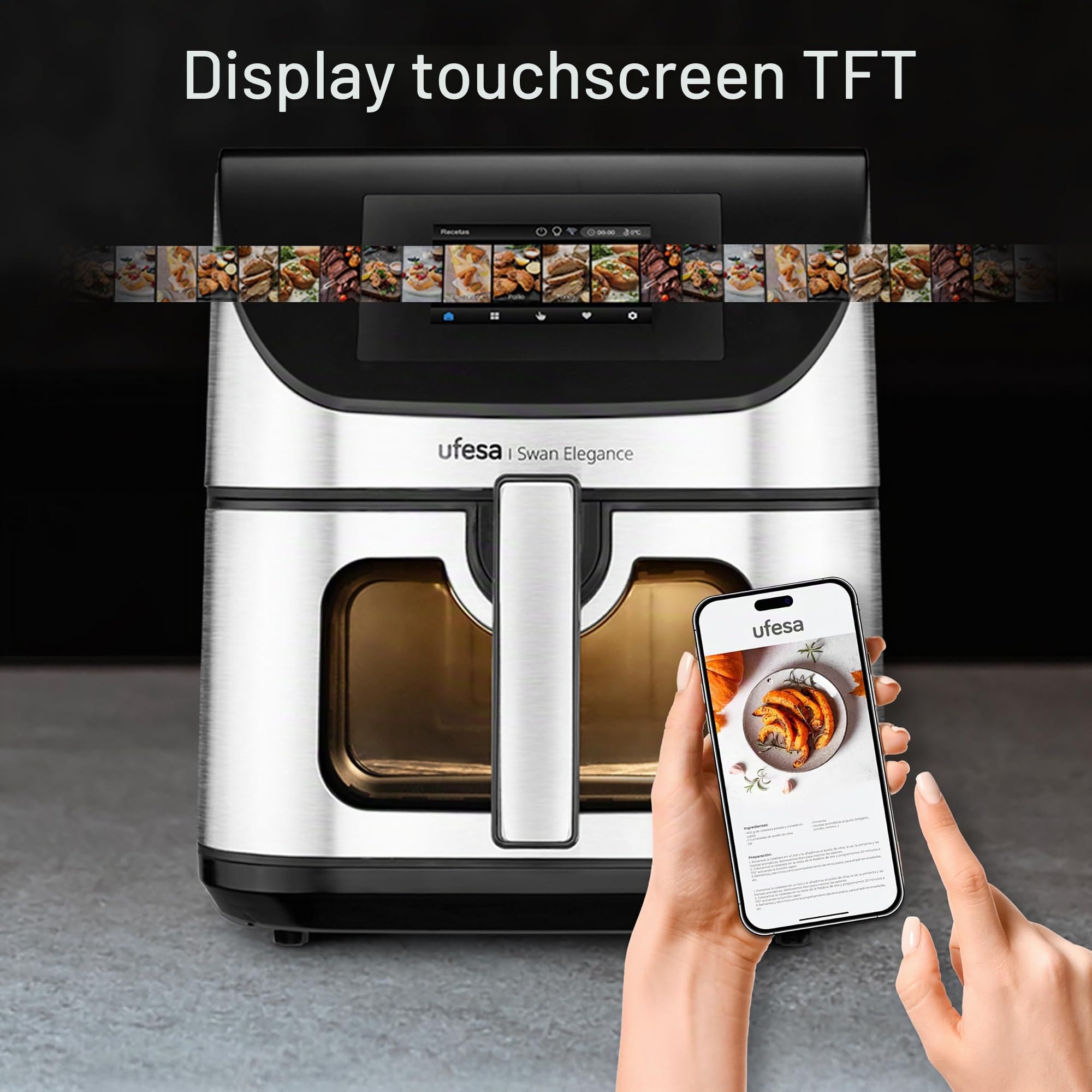 Ufesa Swan Elegance friggitrice ad aria 8 L TFT Digital