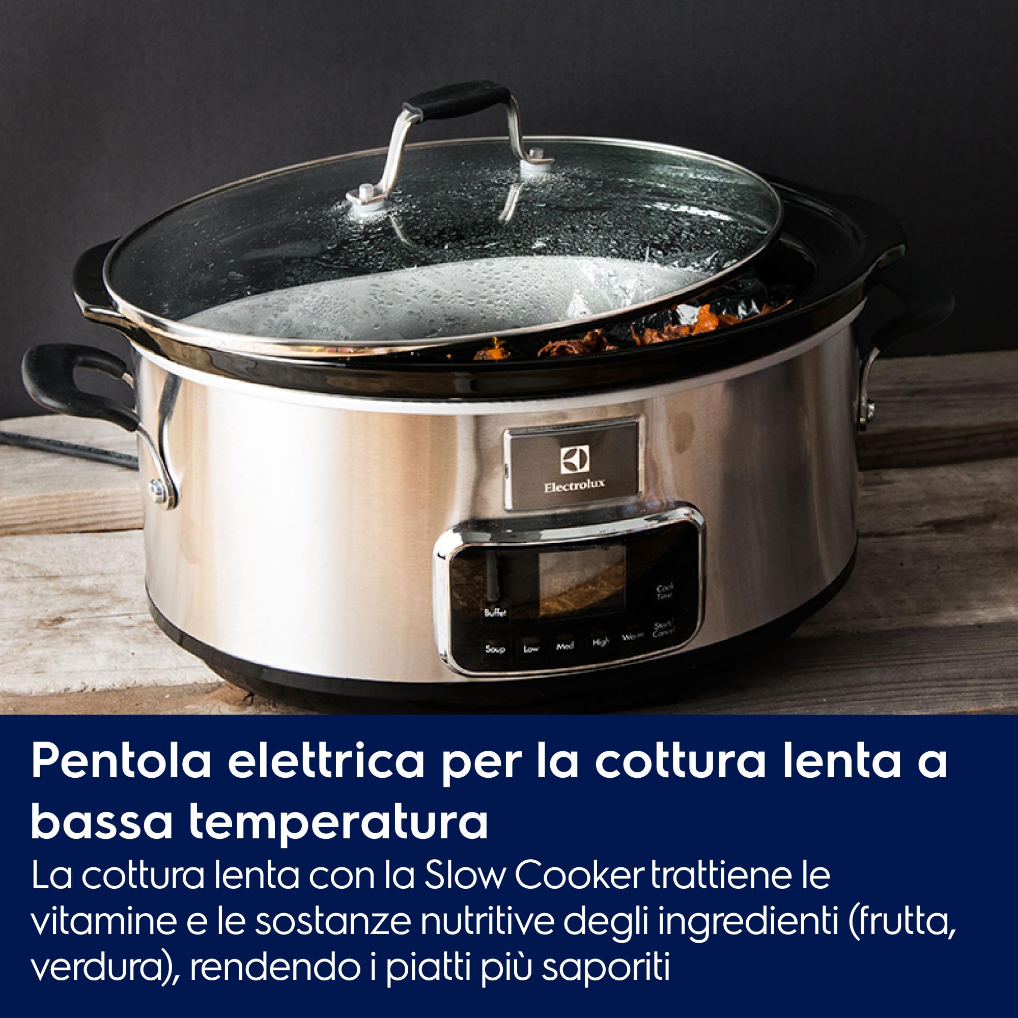 Electrolux ESC7400 slow cooker 6,6 L inox 6 programmi