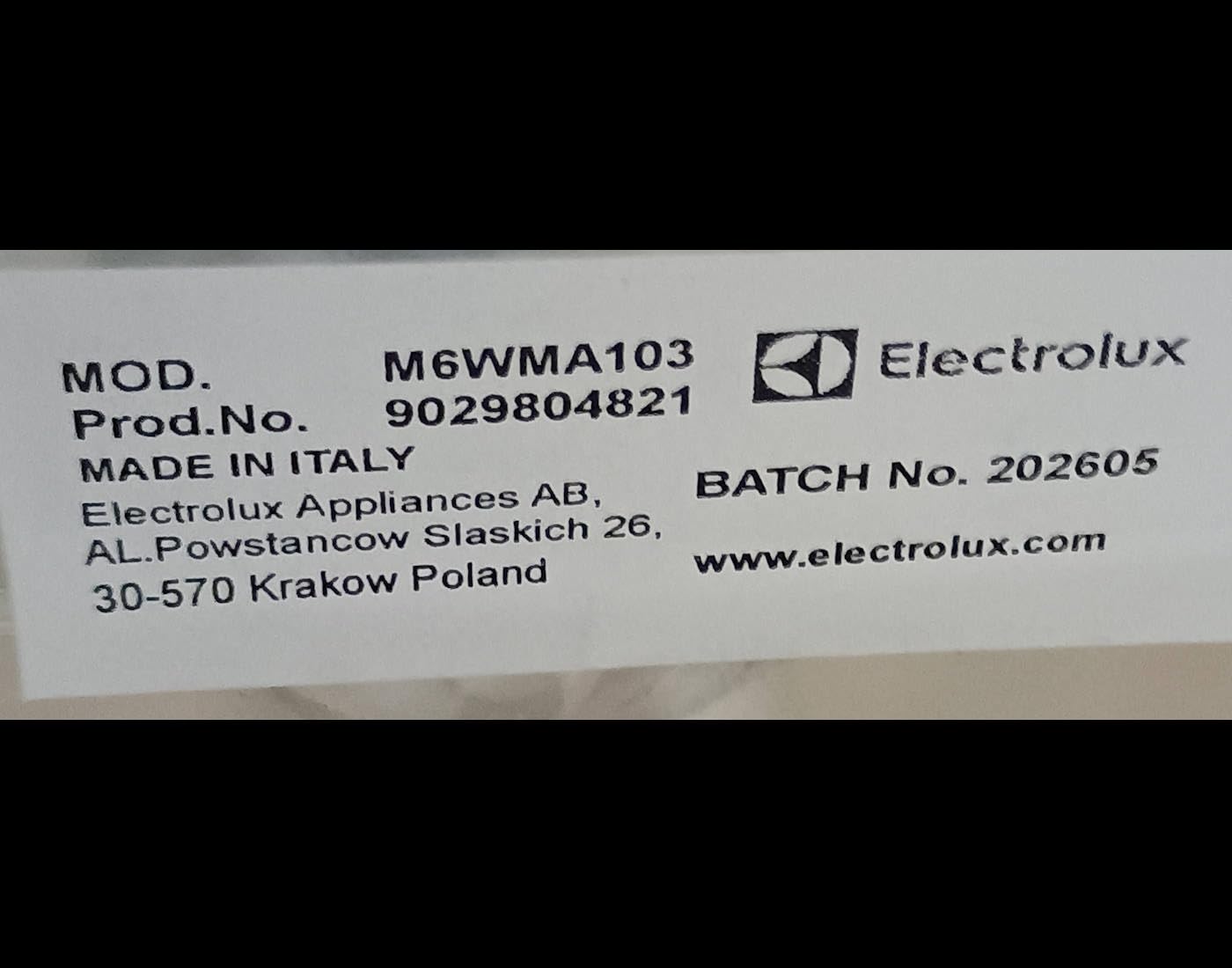 Electrolux M6WMA103 Neocal filtro anticalcare magnetico universale
