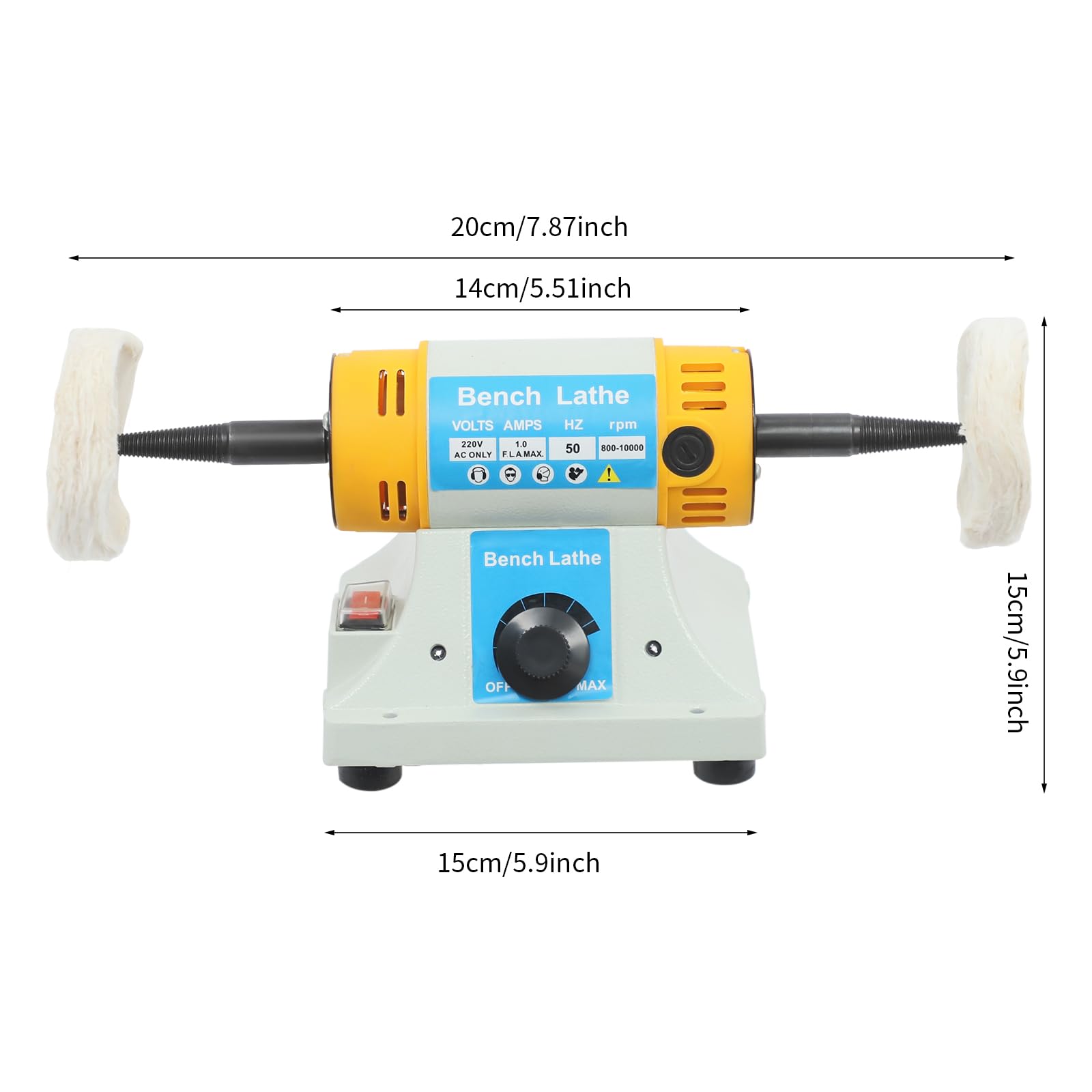 TiryyDrela lucidatrice banco doppia ruota 320W 10000 RPM