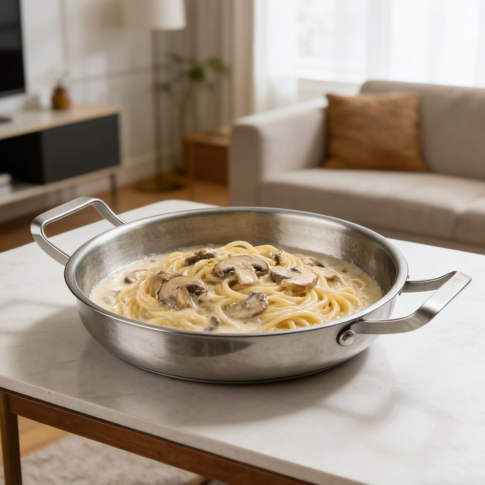 TiryyDrela Padella 32 Cm Titanio Martellato con Coperchio Induzione