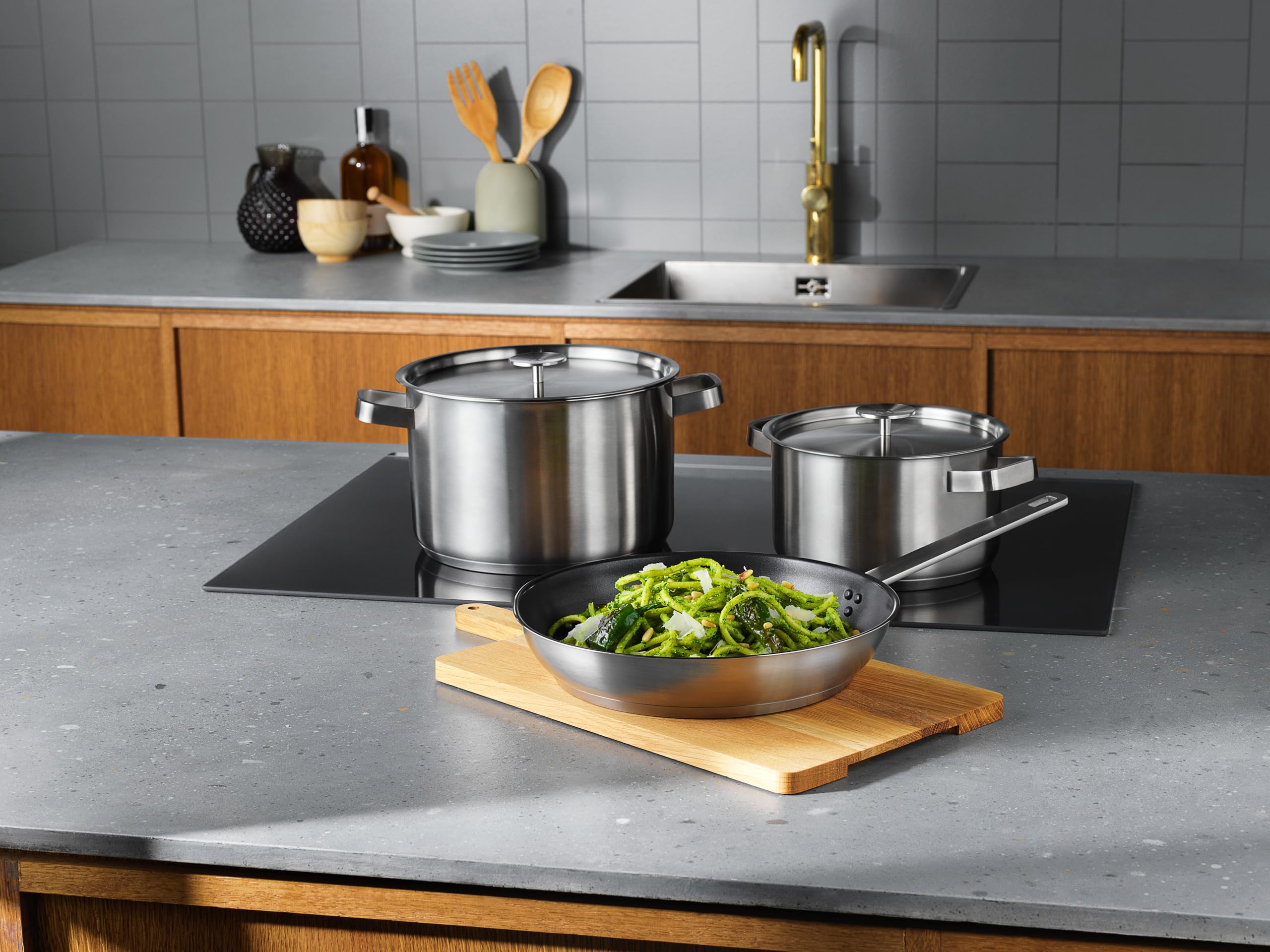 Electrolux E3SS Set Pentole Acciaio Inox 3 Pezzi 16-24 cm