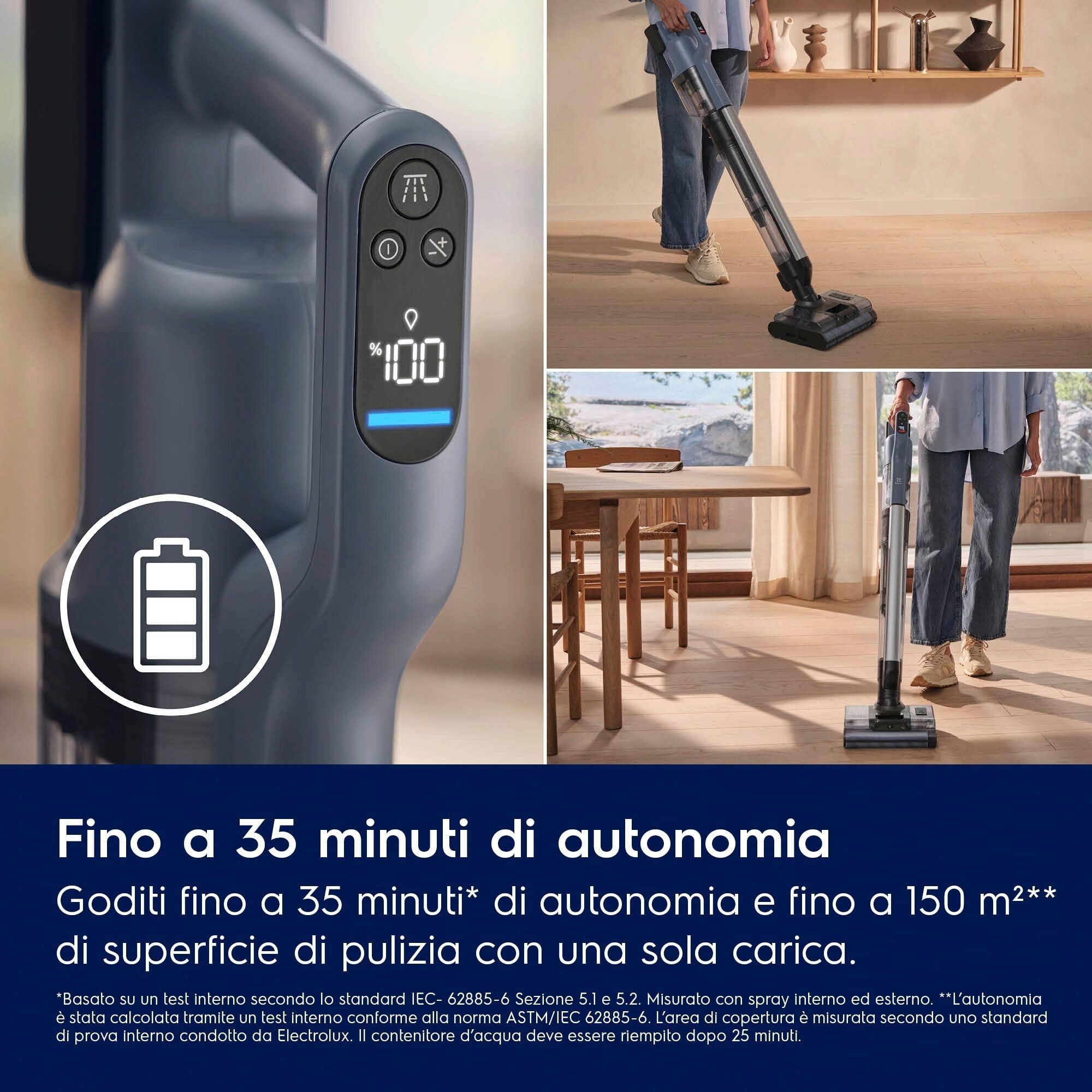 Electrolux Serie 800 EW82U1DB lavapavimenti senza filo wet&dry blu