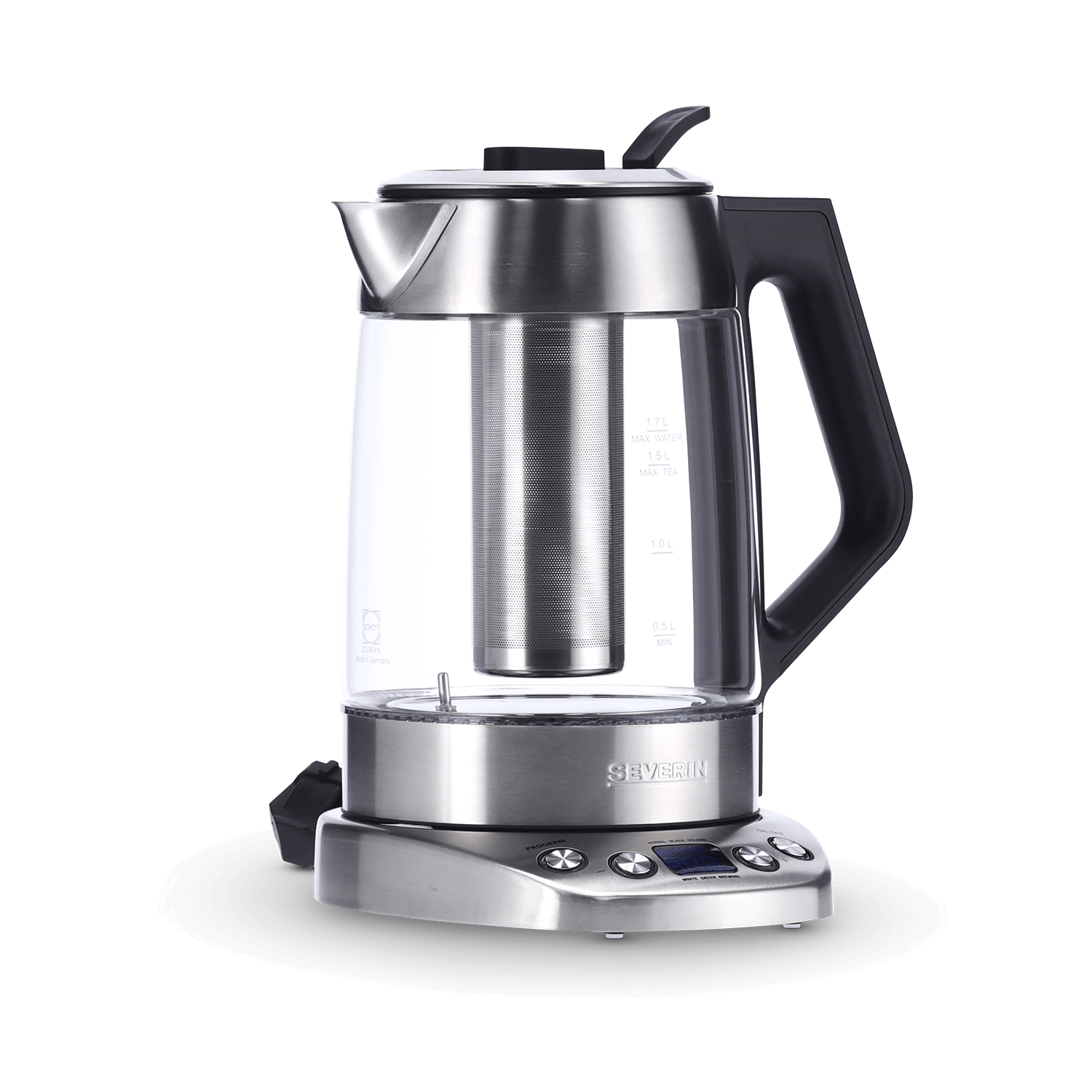 SEVO Deluxe bollitore in vetro per tè e acqua 5 programmi
