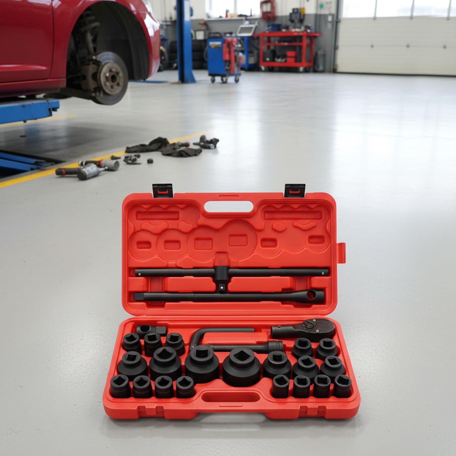 TiryyDrela Set Bussole 26 Pezzi 21-65 mm Acciaio 6 Punte