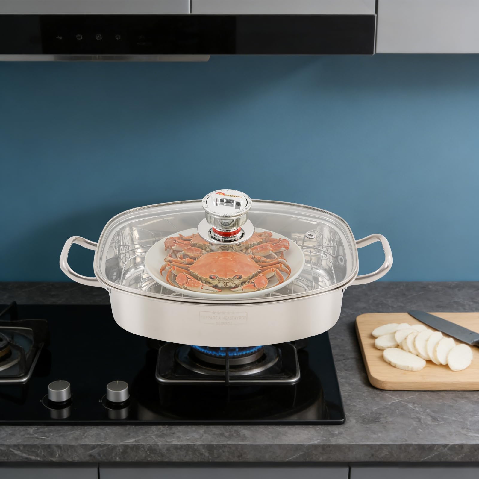 TiryyDrela Pentola a Vapore Acciaio Inox 6L per Induzione