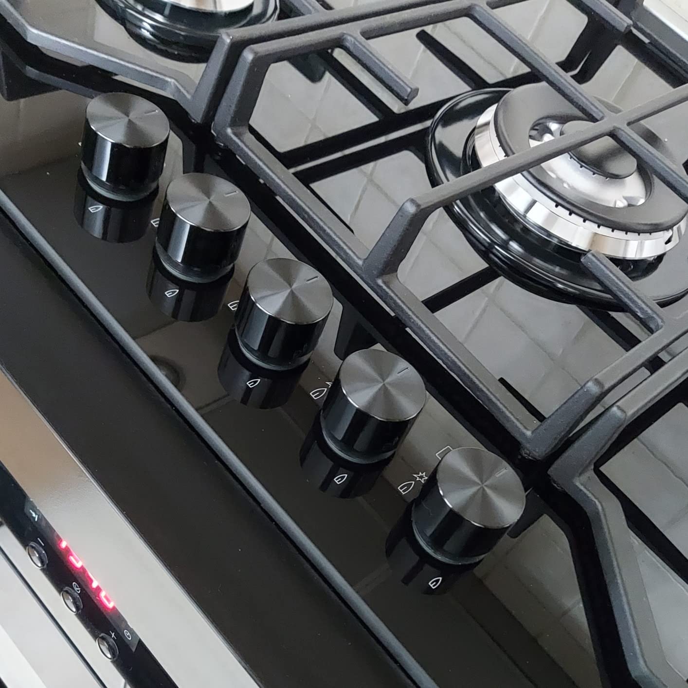 Electrolux Serie 600 EGG7536K piano gas 75 cm nero 5 fuochi