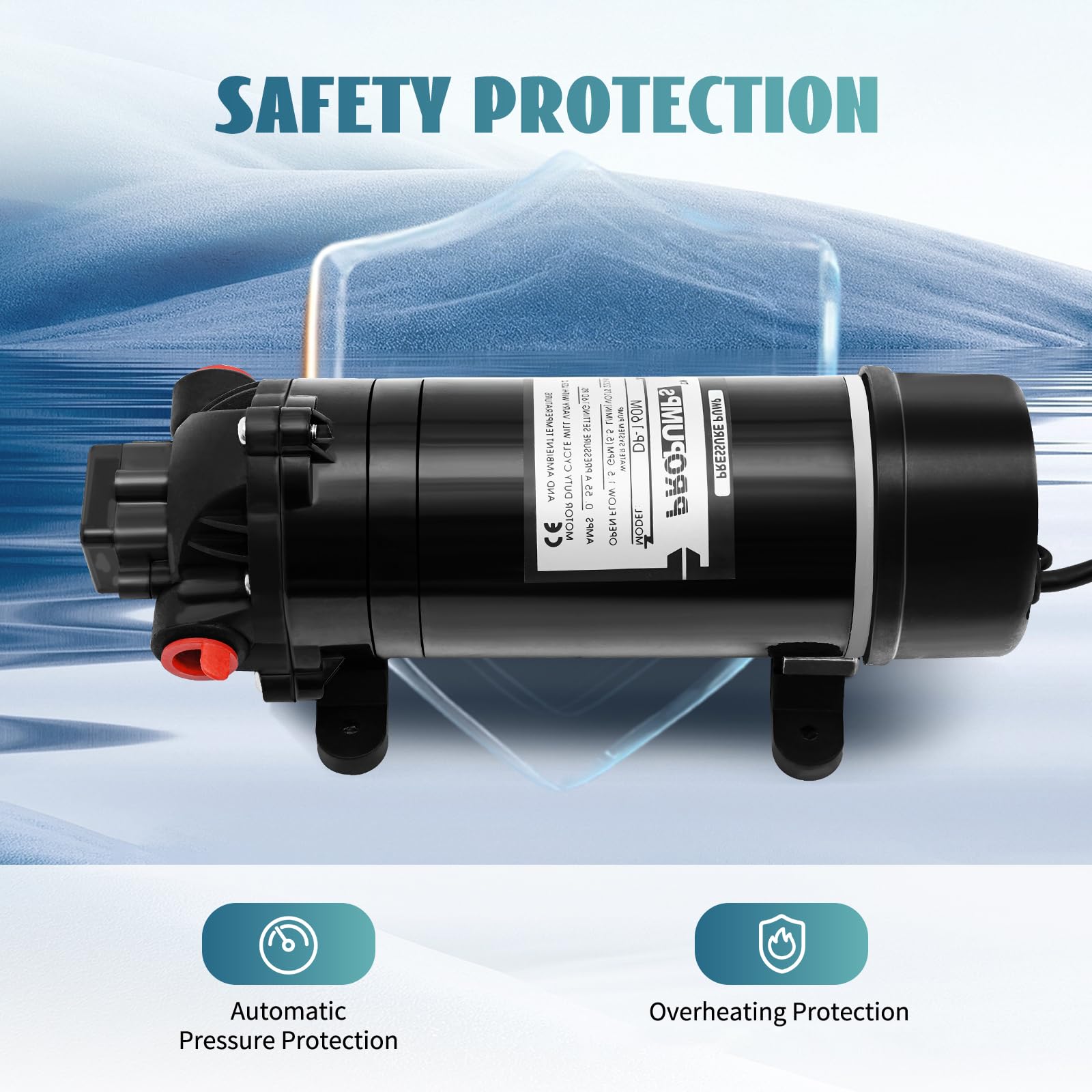 TiryyDrela Pompa Acqua Elettrica 220V 11 Bar 5,5 L/min