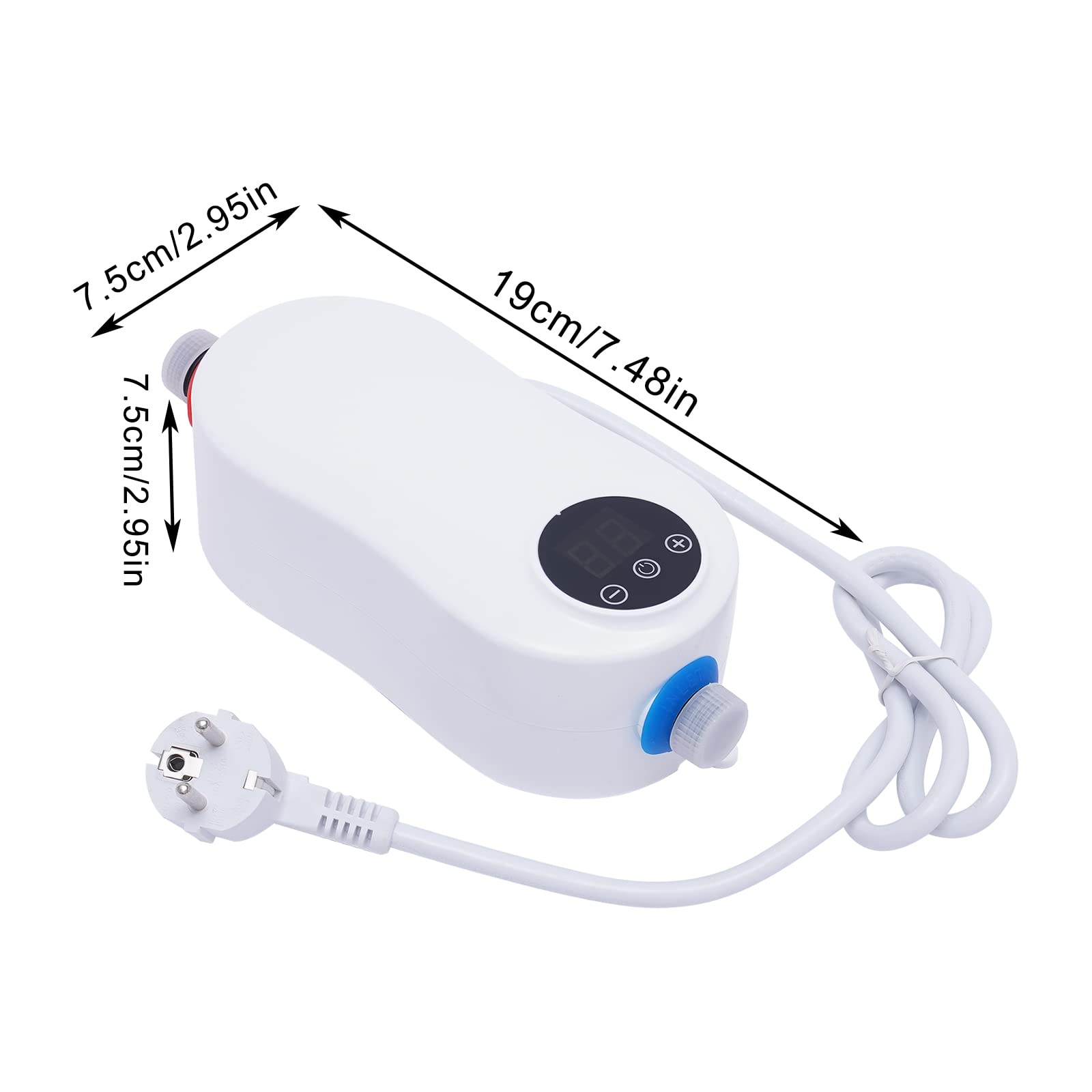 TiryyDrela Mini Scaldabagno Istantaneo 5500W 19 cm
