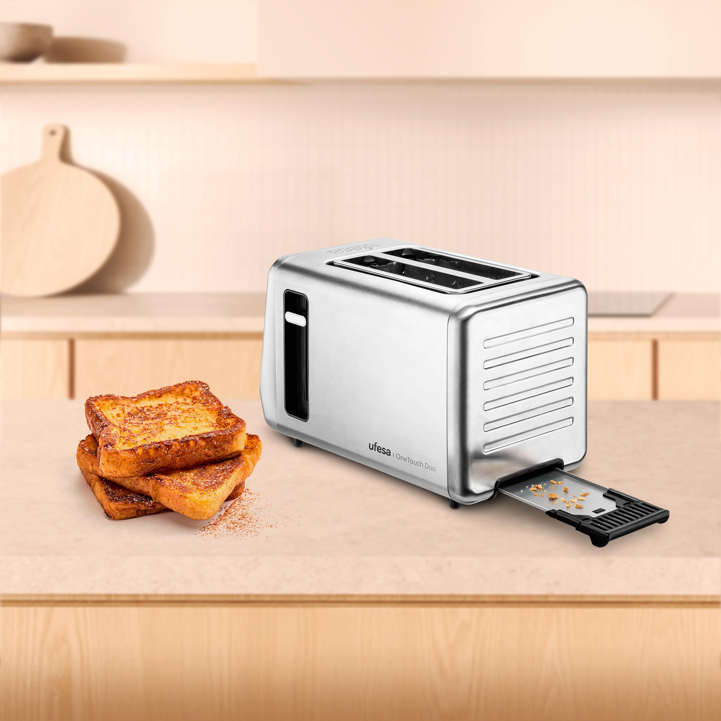 Ufesa One Touch Duo tostapane 2 fessure 6 livelli inox