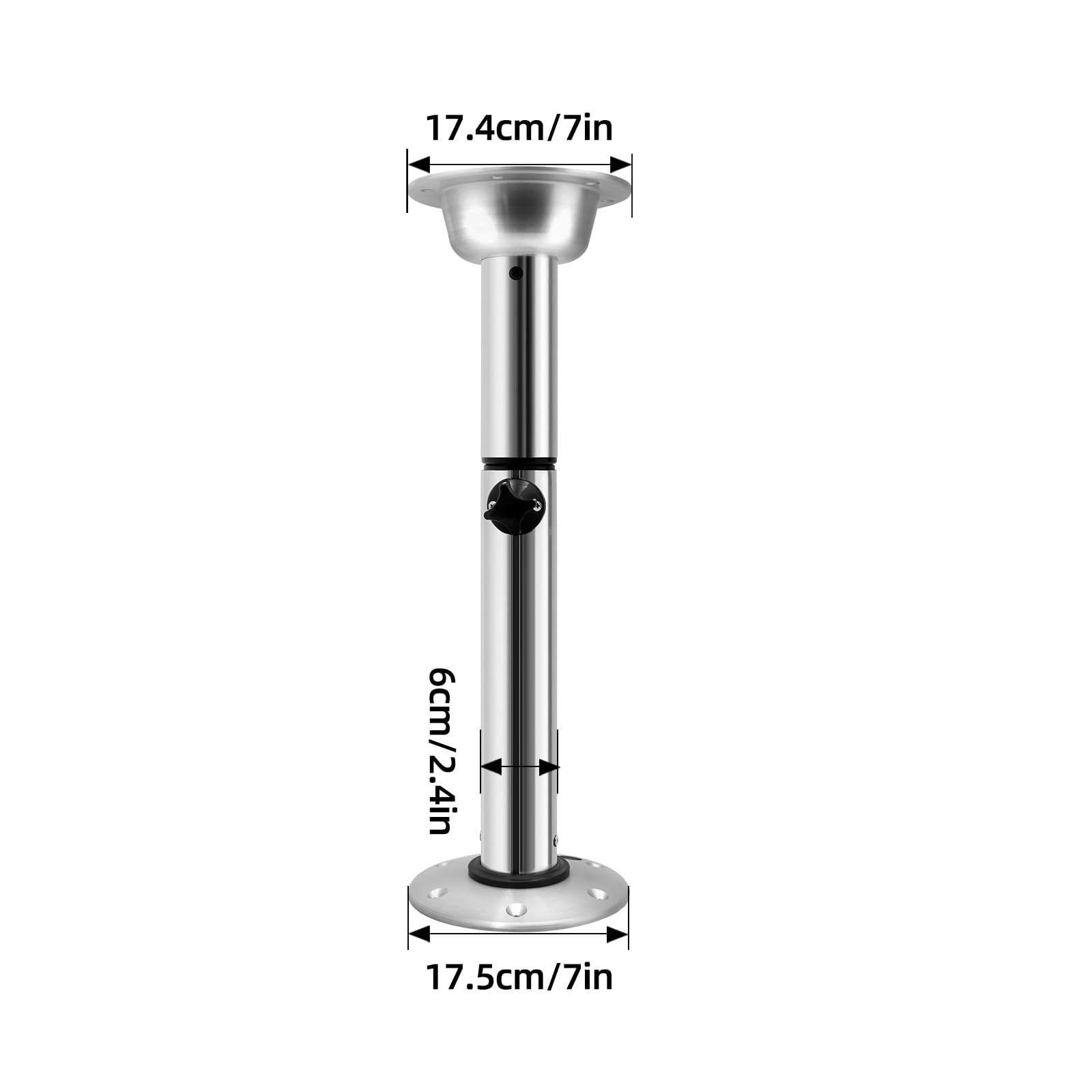 TiryyDrela Piedino Tavolo Camper Telescopico Alluminio 25 Kg