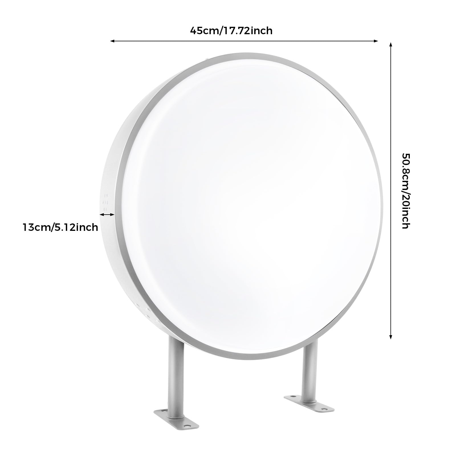TiryyDrela Insegna Luminosa LED Rotonda 50 cm Doppio Lato
