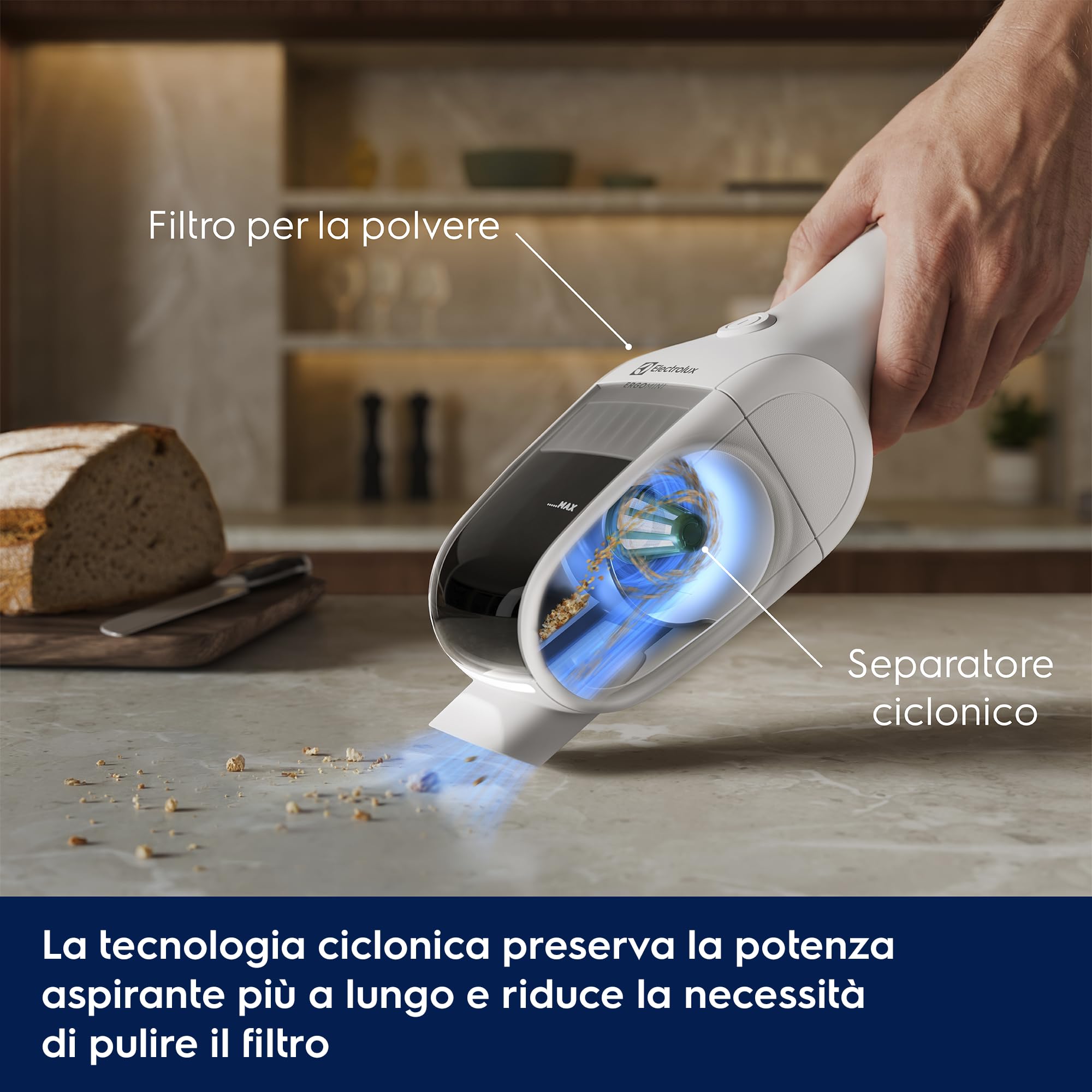 Electrolux ErgoMini EH1EM10SW aspirapolvere portatile