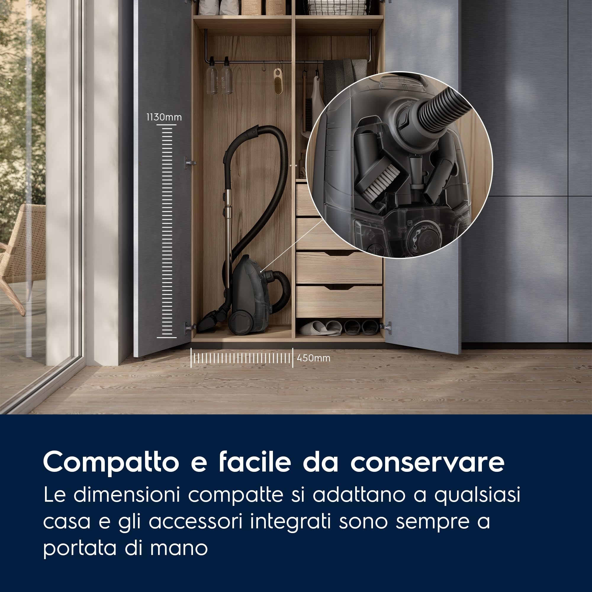 Electrolux Clean 500 EB51C1WP aspirapolvere rosa con sacco