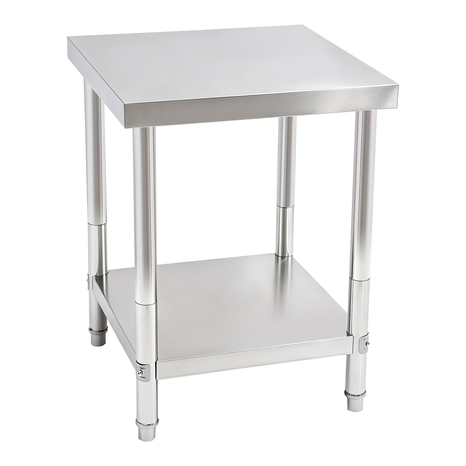 TiryyDrela tavolo lavoro cucina inox 60x60 cm 400 kg 2 livelli