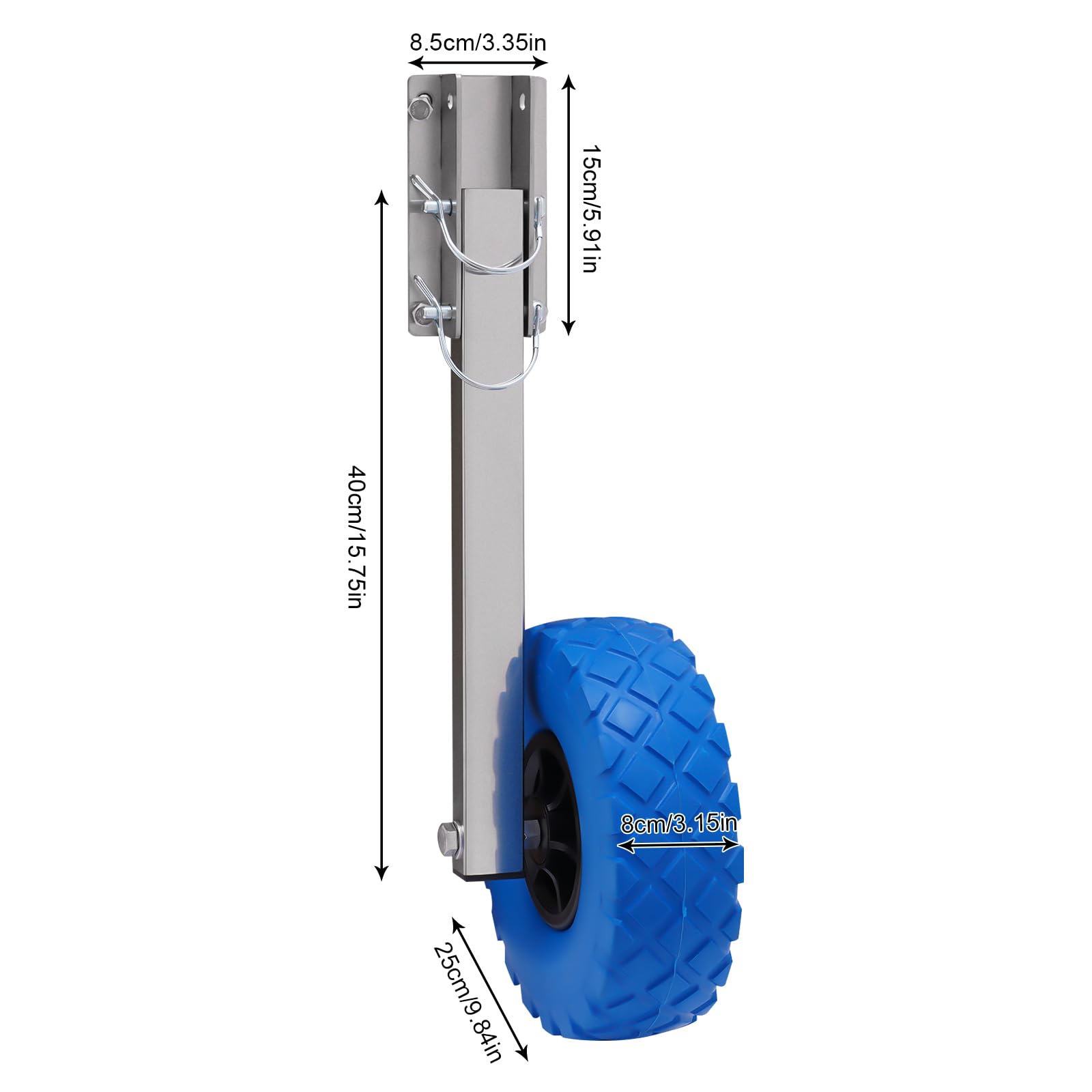 TiryyDrela Ruote Alaggio Gommone Inox 150kg 25cm