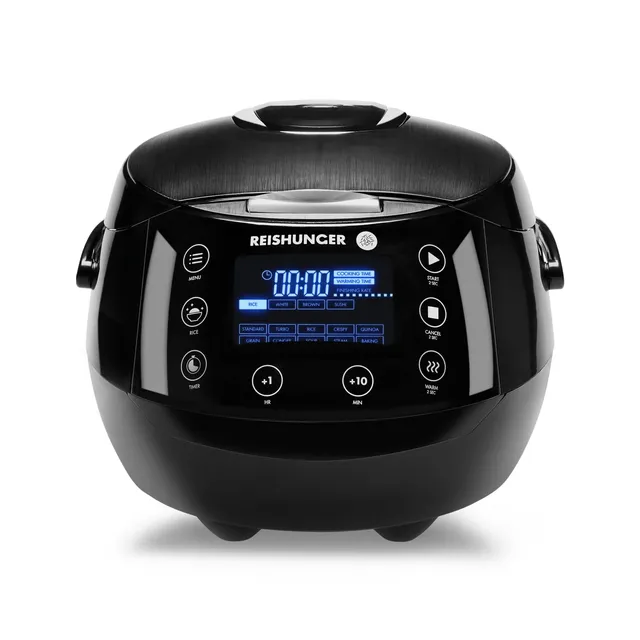 Reishunger Digitale Cuociriso 1,5 L Nero per 8 Persone