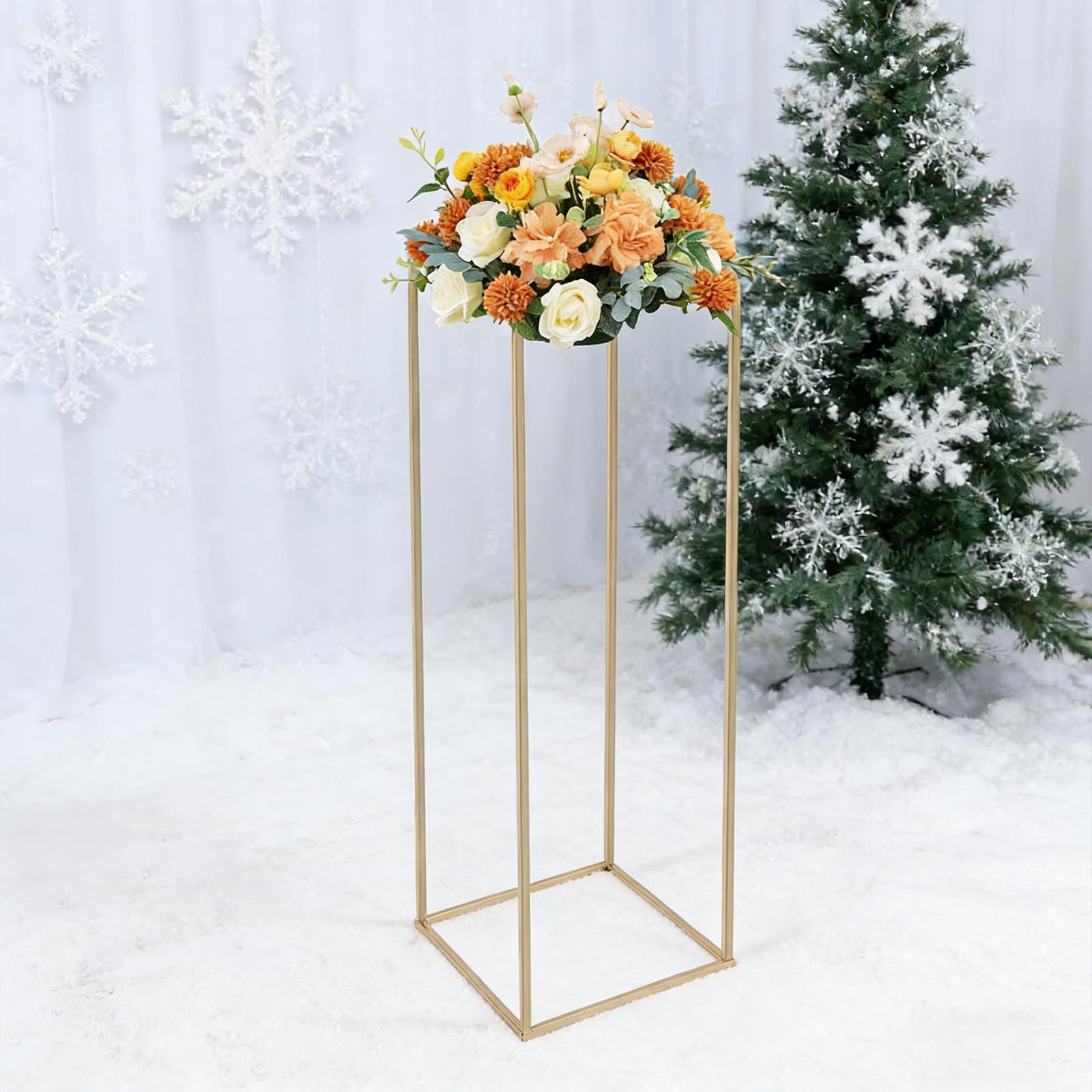 TiryyDrela colonna floreale oro 100 cm portafiori matrimonio