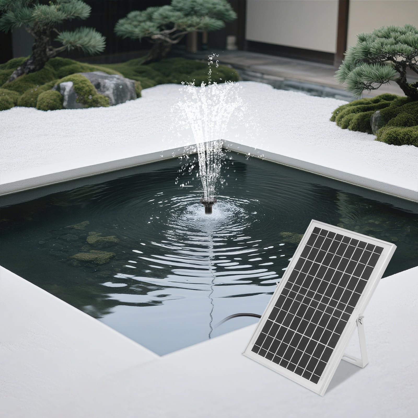 TiryyDrela Fontana Solare Esterna 10W Pompa 1000 L/h 1,5 m