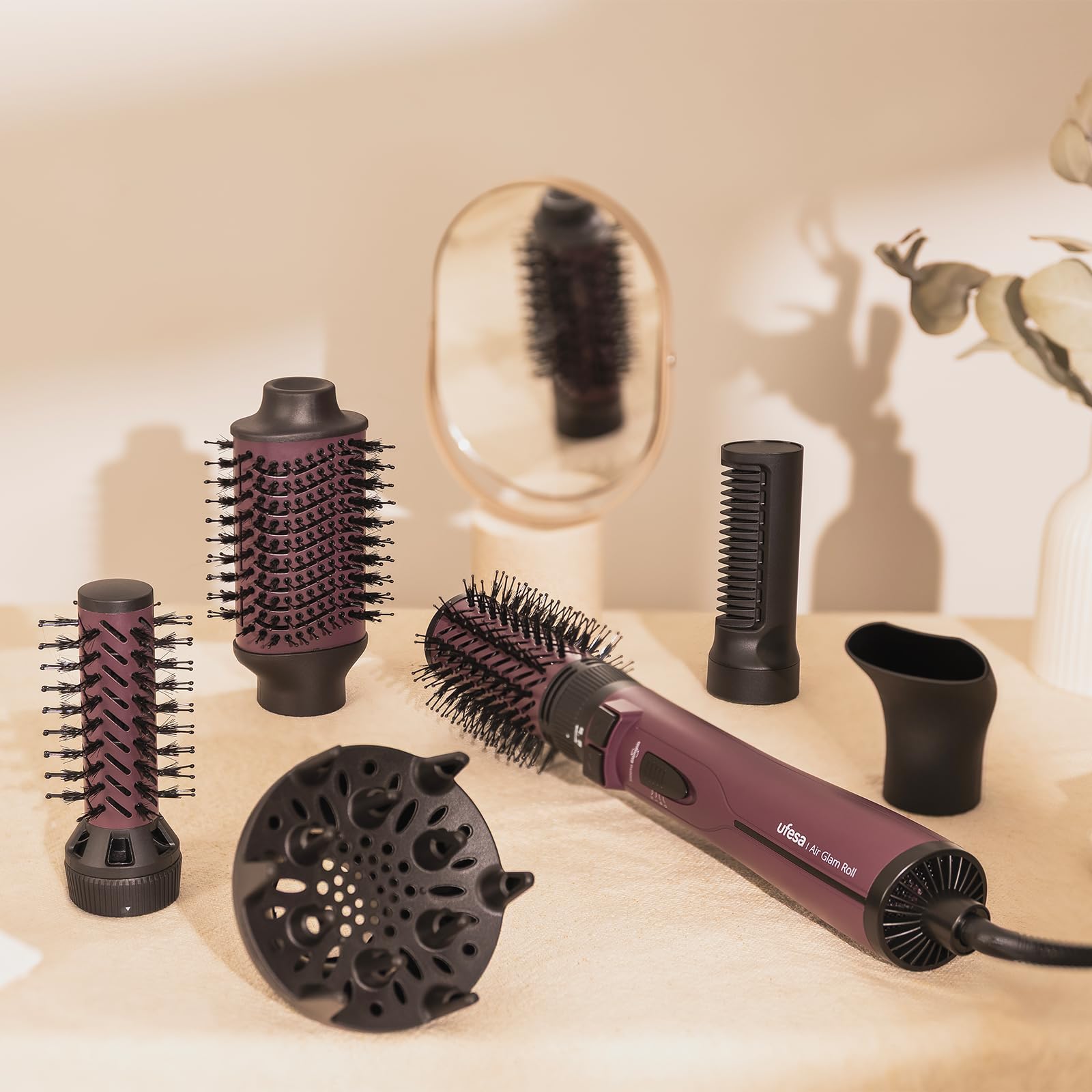 Ufesa Air Glam Roll spazzola modellante 1200W 6 accessori ceramica