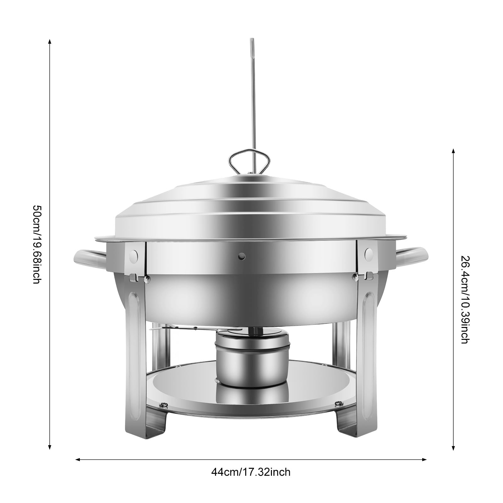 TiryyDrela Chafing Dish Inox 7,5 L Scaldavivande catering 44x26 cm