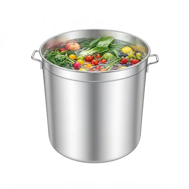 TiryyDrela pentola inox 50 L con cestello e coperchio