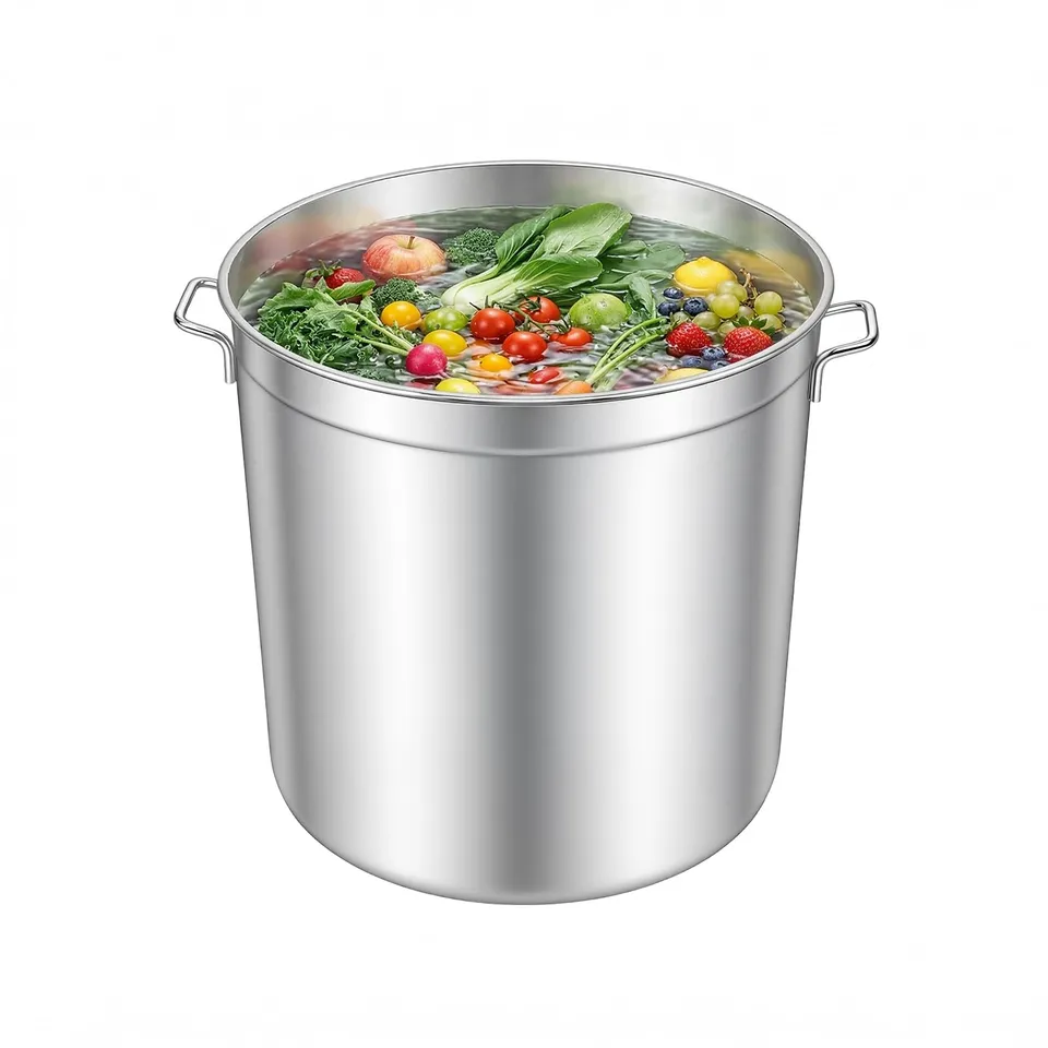 TiryyDrela pentola inox 50 L con cestello e coperchio