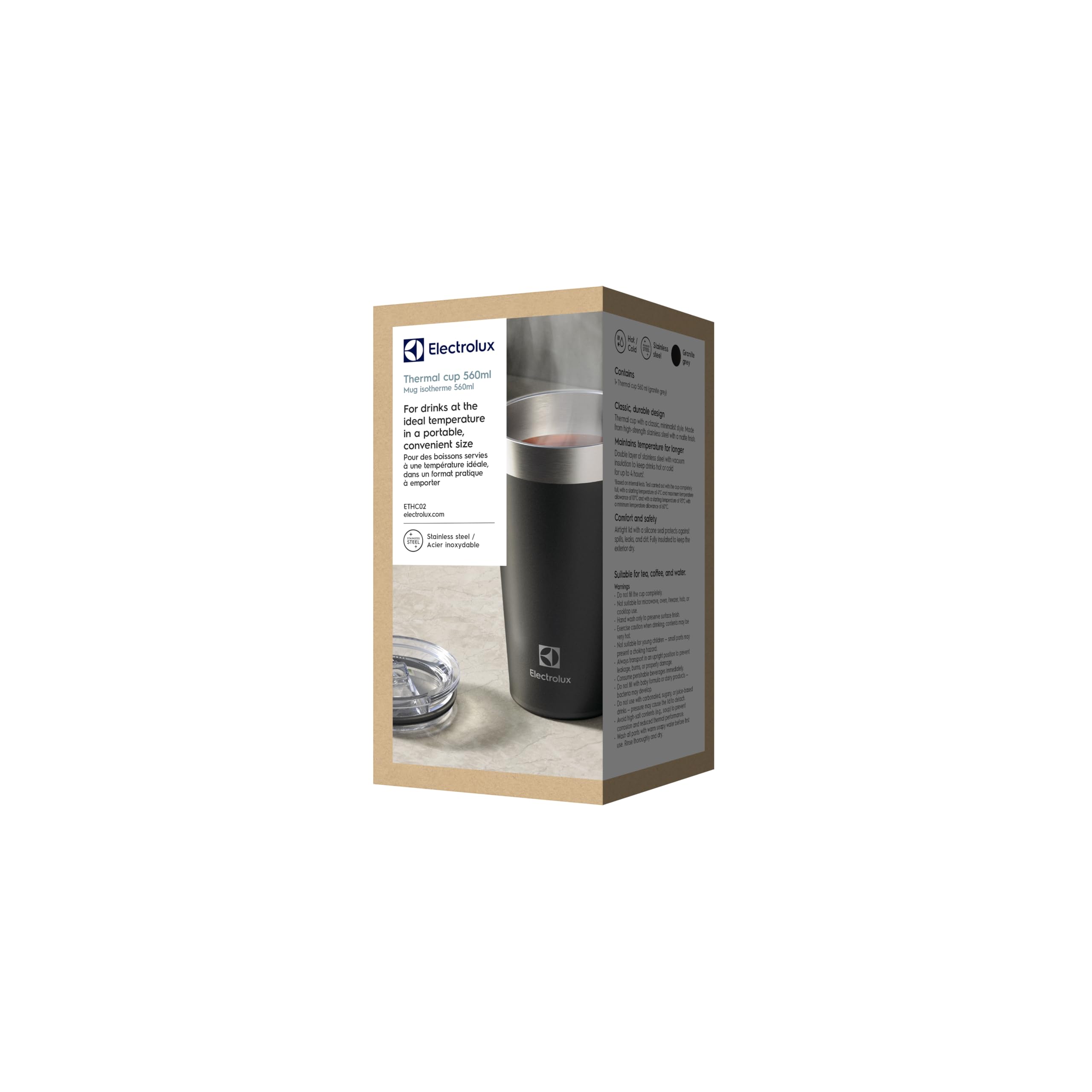 Electrolux ETHC02 tazza termica 560 ml grigio granito