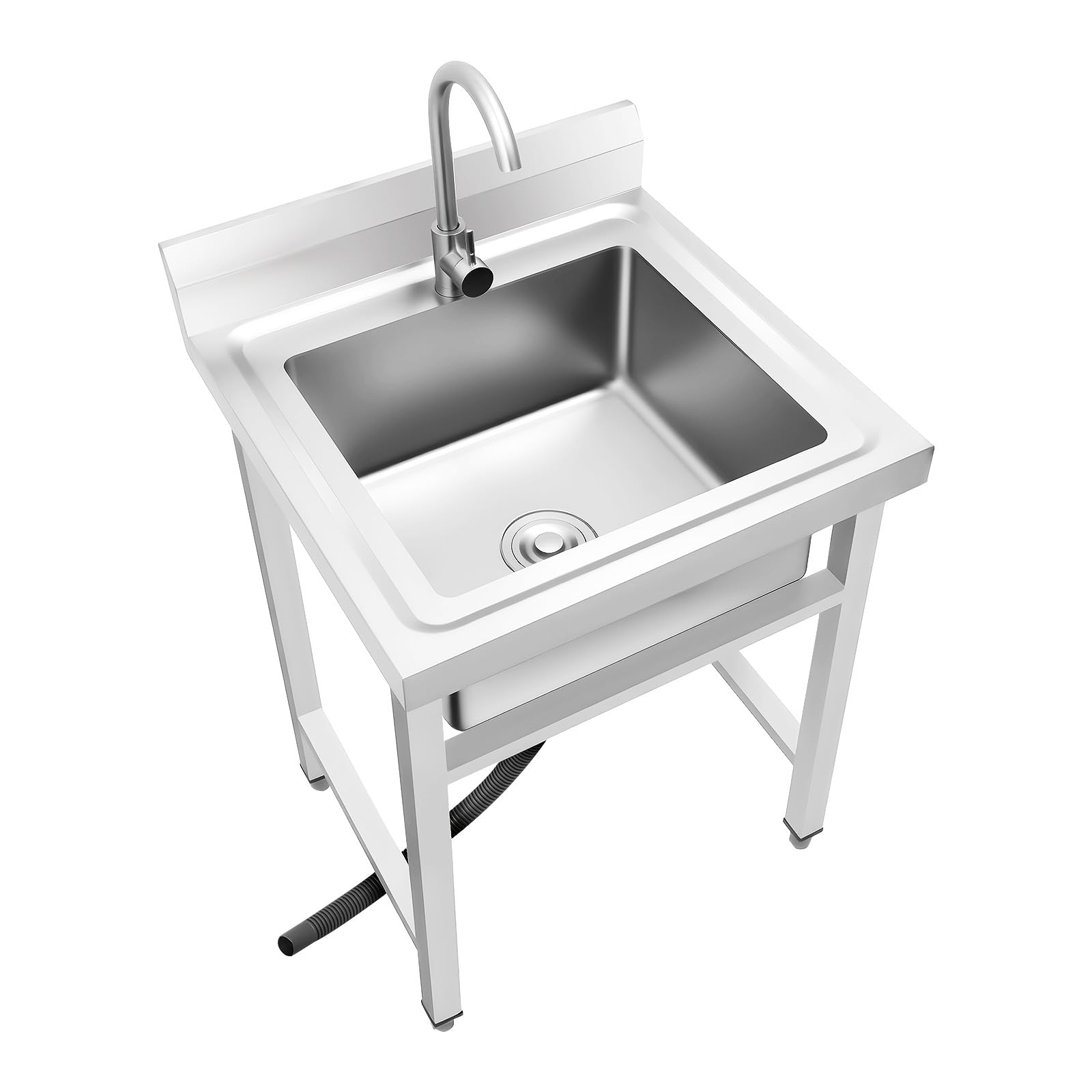 TiryyDrela Lavello Autoportante Inox 60x60 1 Vasca Antispruzzo