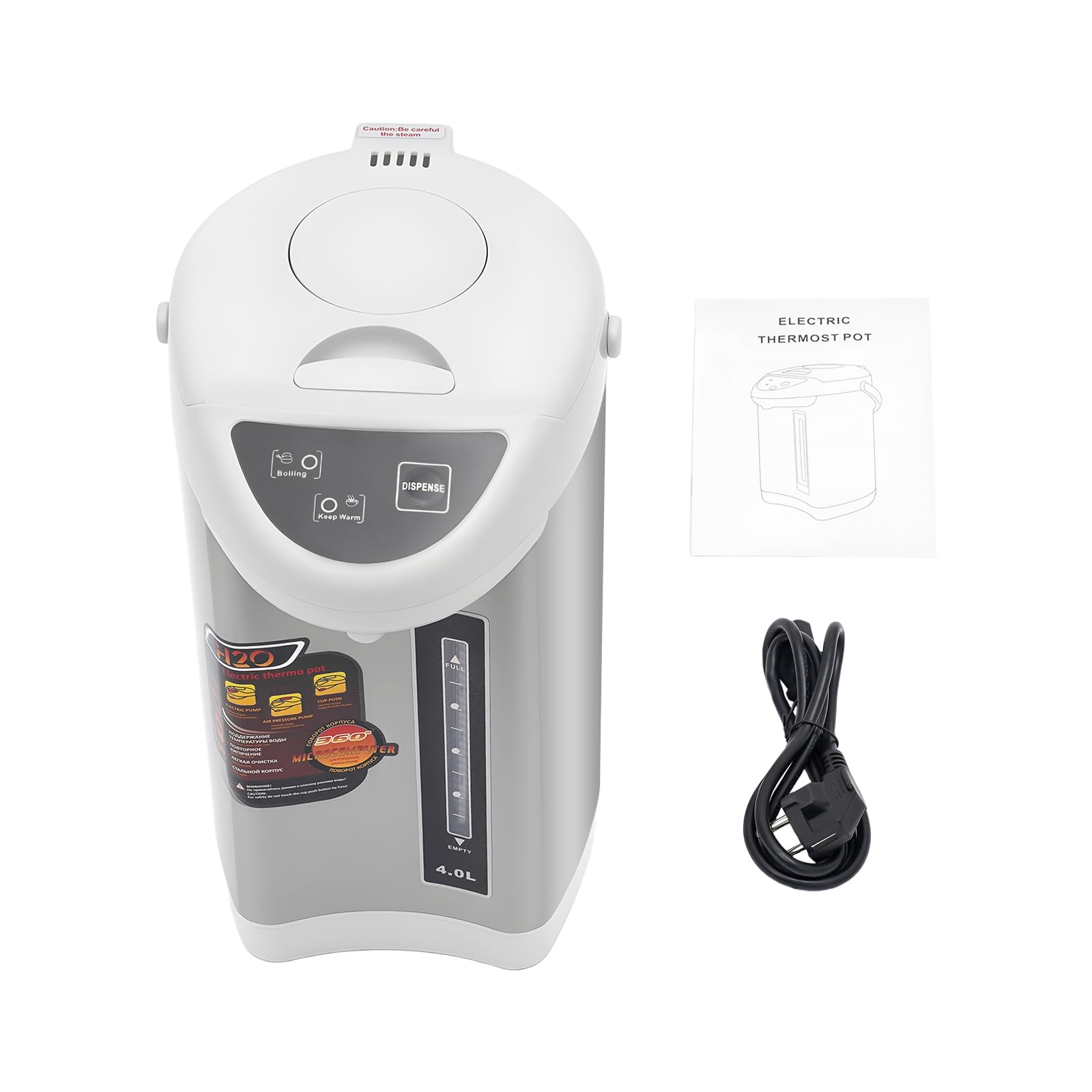 TiryyDrela Bollitore elettrico acciaio inox 4L 750W