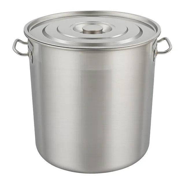 TiryyDrela Pentola Acciaio Inox 50 L Ø40 cm con Coperchio