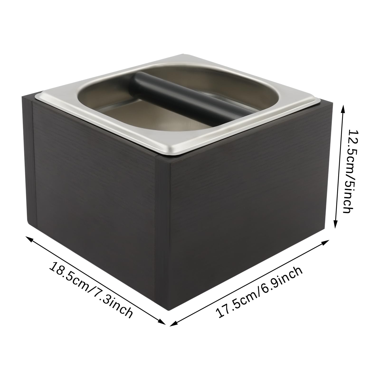 TiryyDrela Knock Box Caffè 1500 ml Acciaio Inox Antiscivolo
