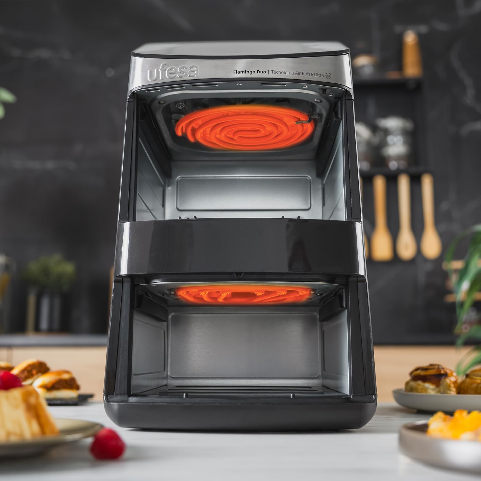 Ufesa Flamingo Duo friggitrice ad aria 11,5 L doppia vasca