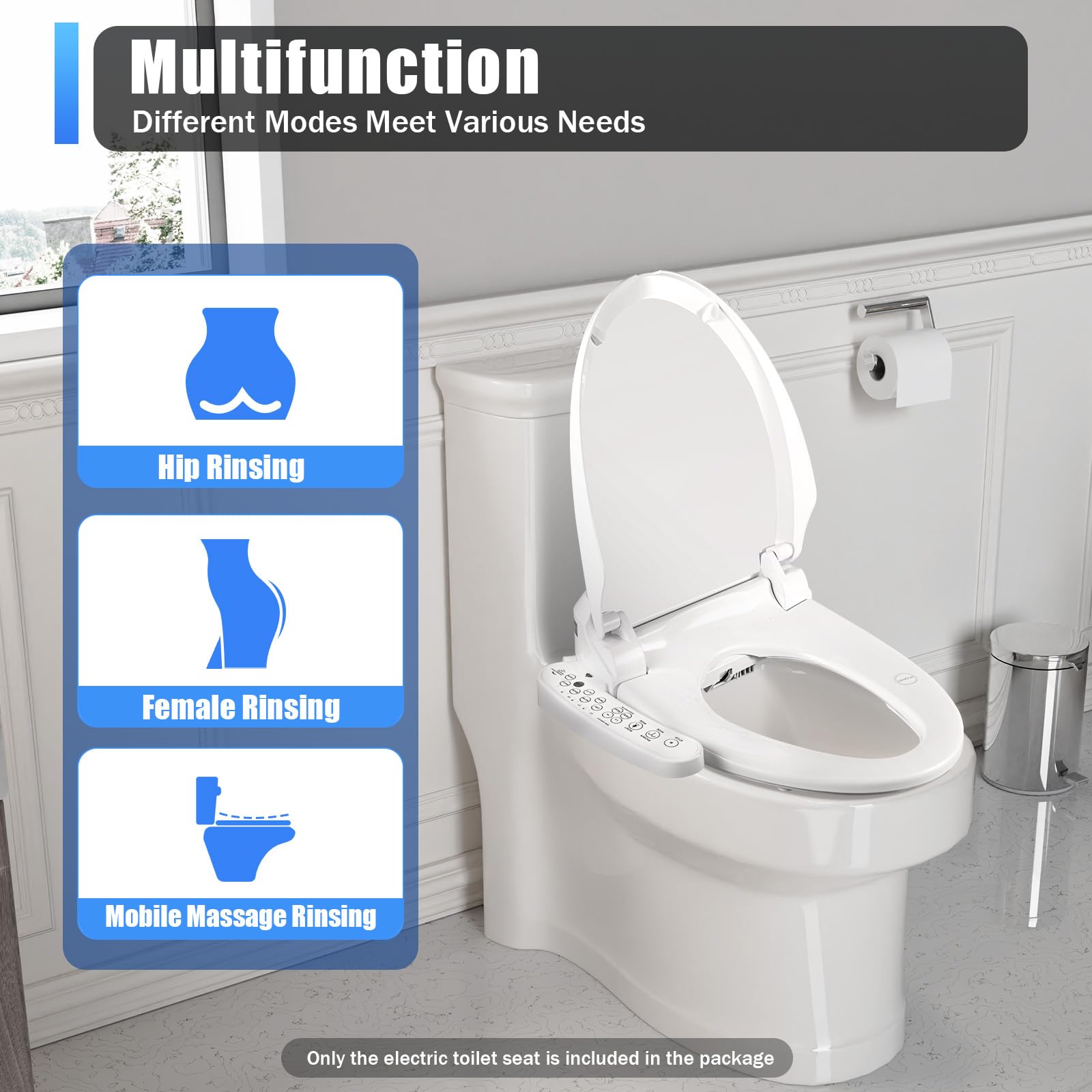 TiryyDrela Sedile WC Giapponese Elettrico con Bidet Riscaldato
