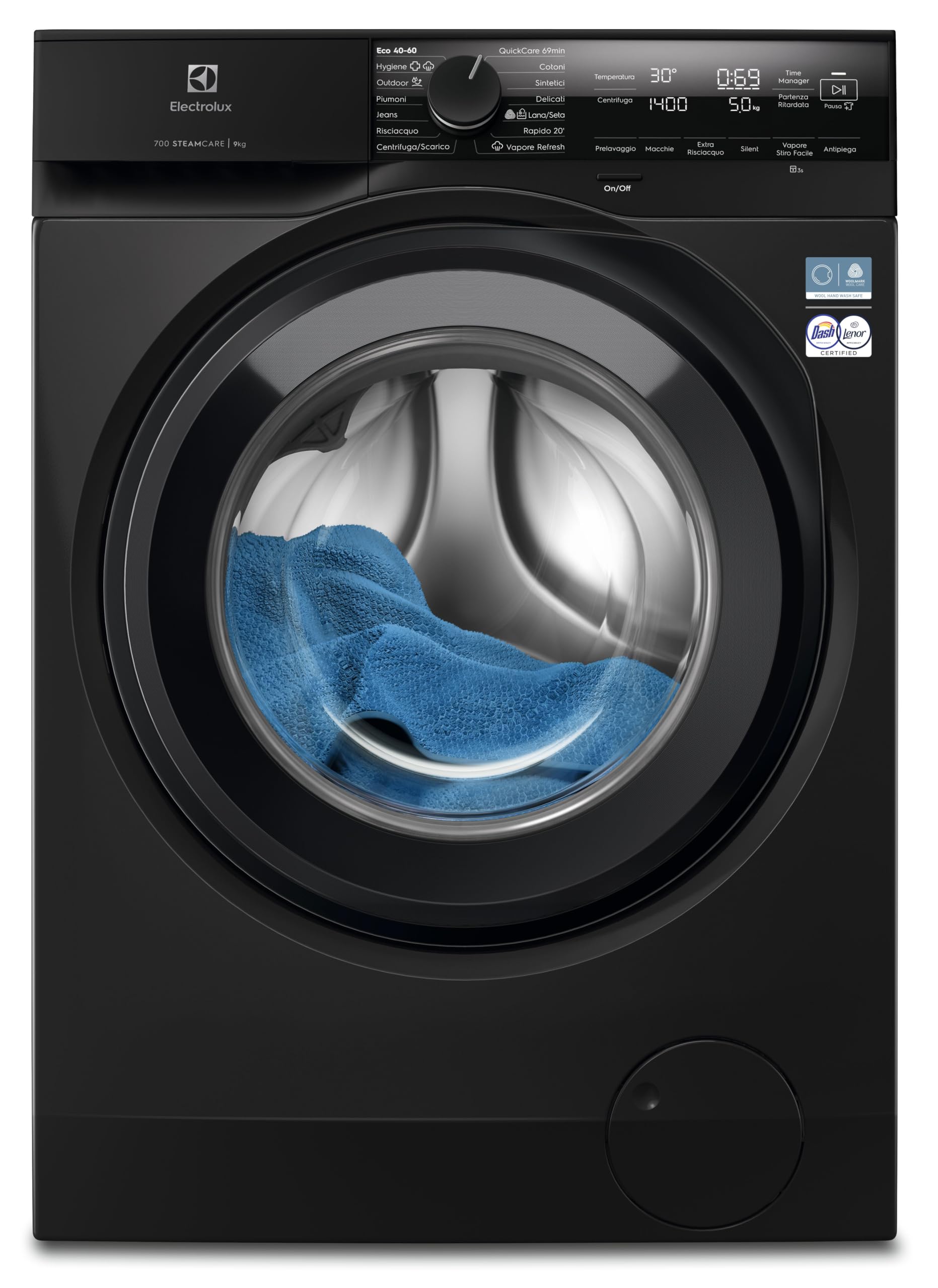 Electrolux Serie 700 EW7F49DG lavatrice 9 kg nera classe A