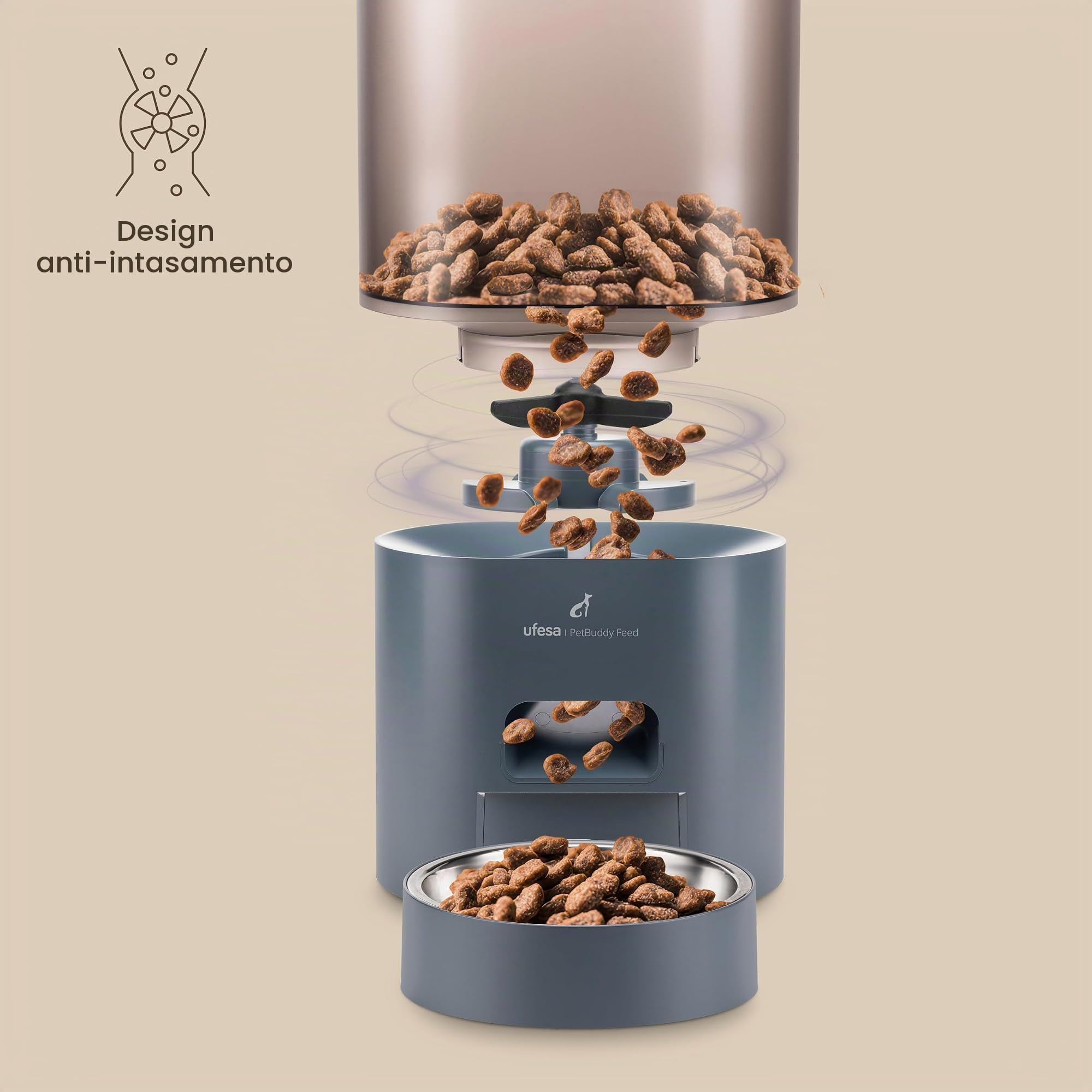 Ufesa dispenser automatico cibo 3L acciaio inox