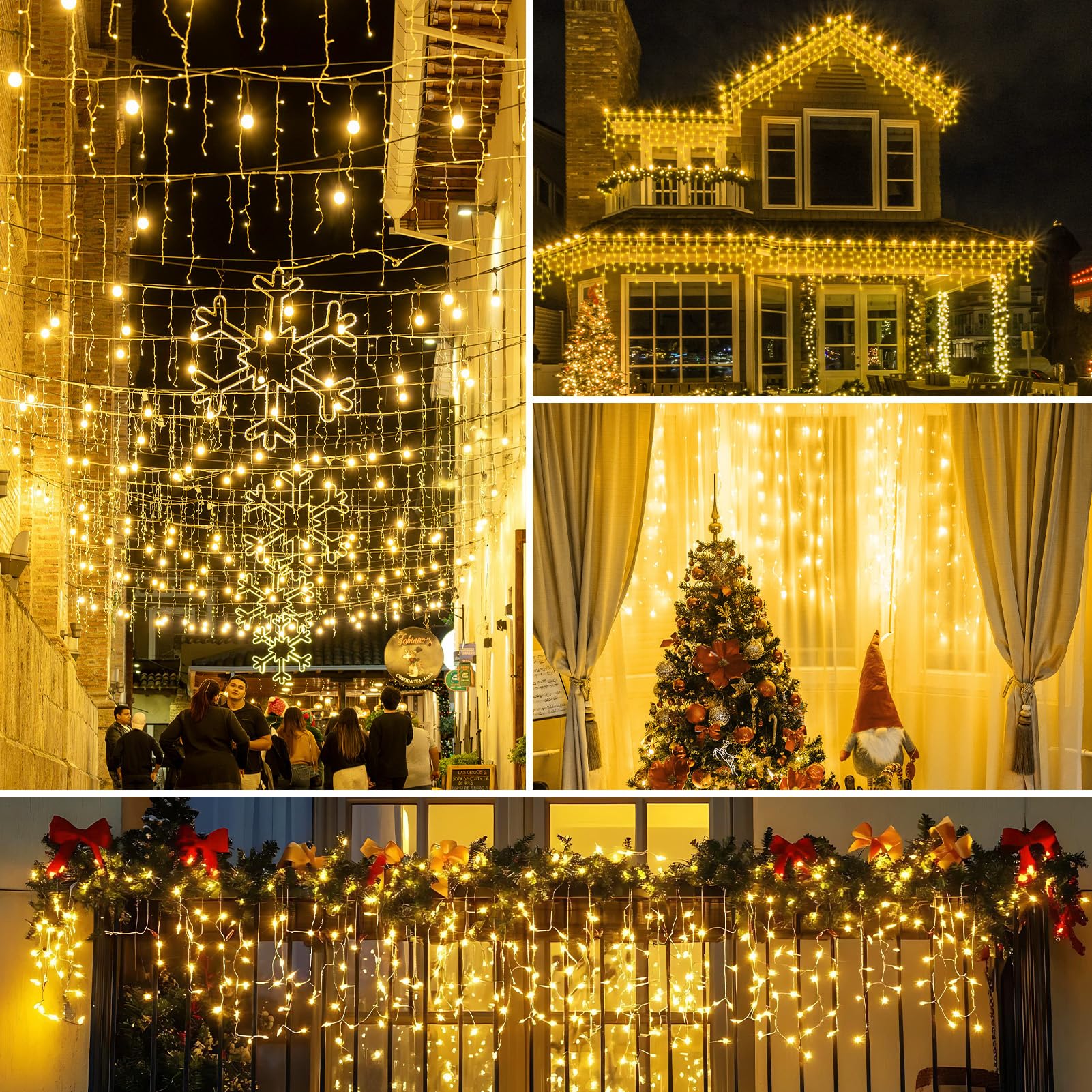 WOWDSGN catena luminosa LED esterno 4 m 120 LED bianco caldo