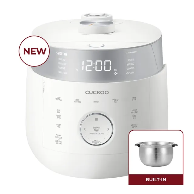 Cuckoo IH Twin Pressure CRP-LHTAR0609F cuociriso 6 tazze bianco inox