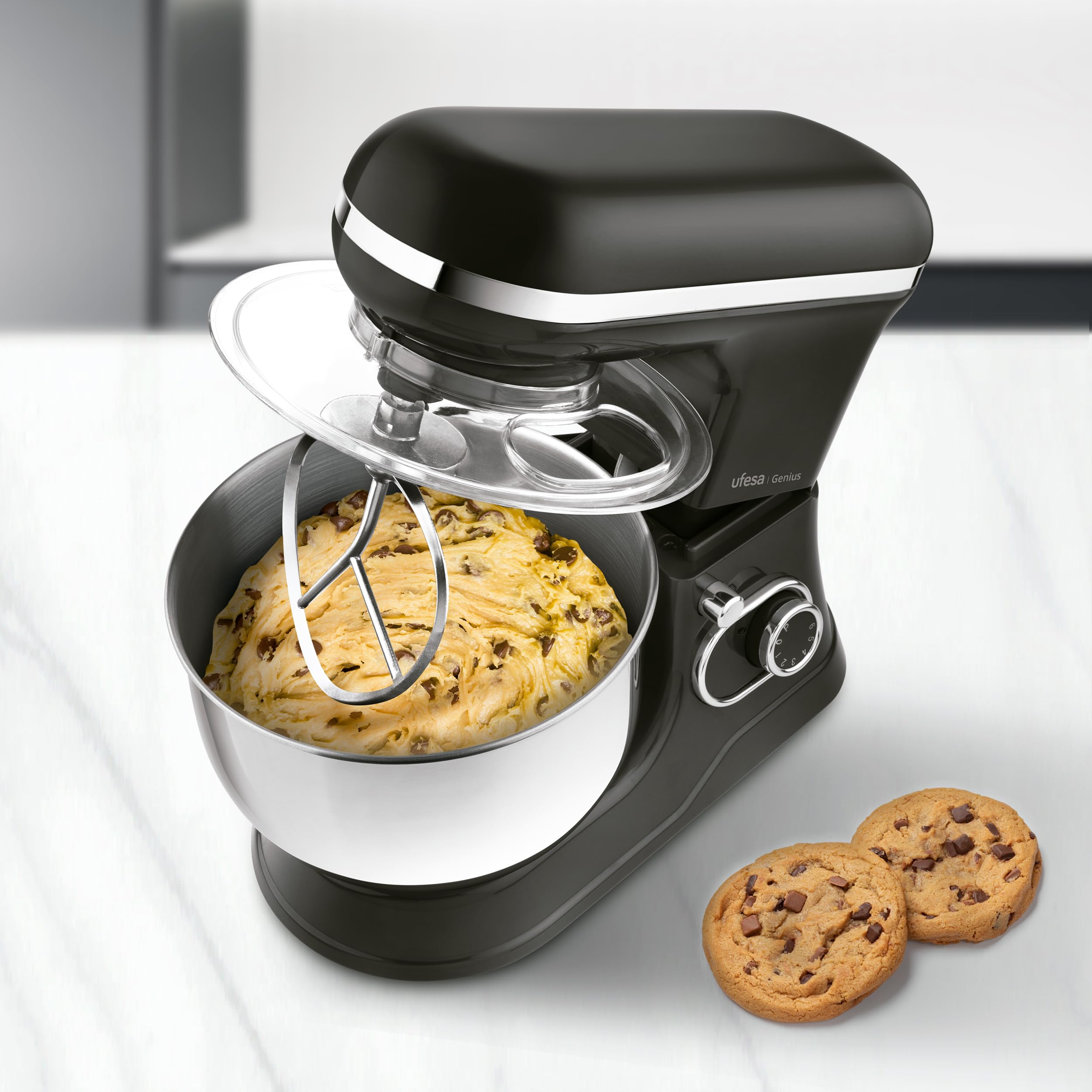 Ufesa Genius 1200W planetaria 5L nero inox 6 velocità