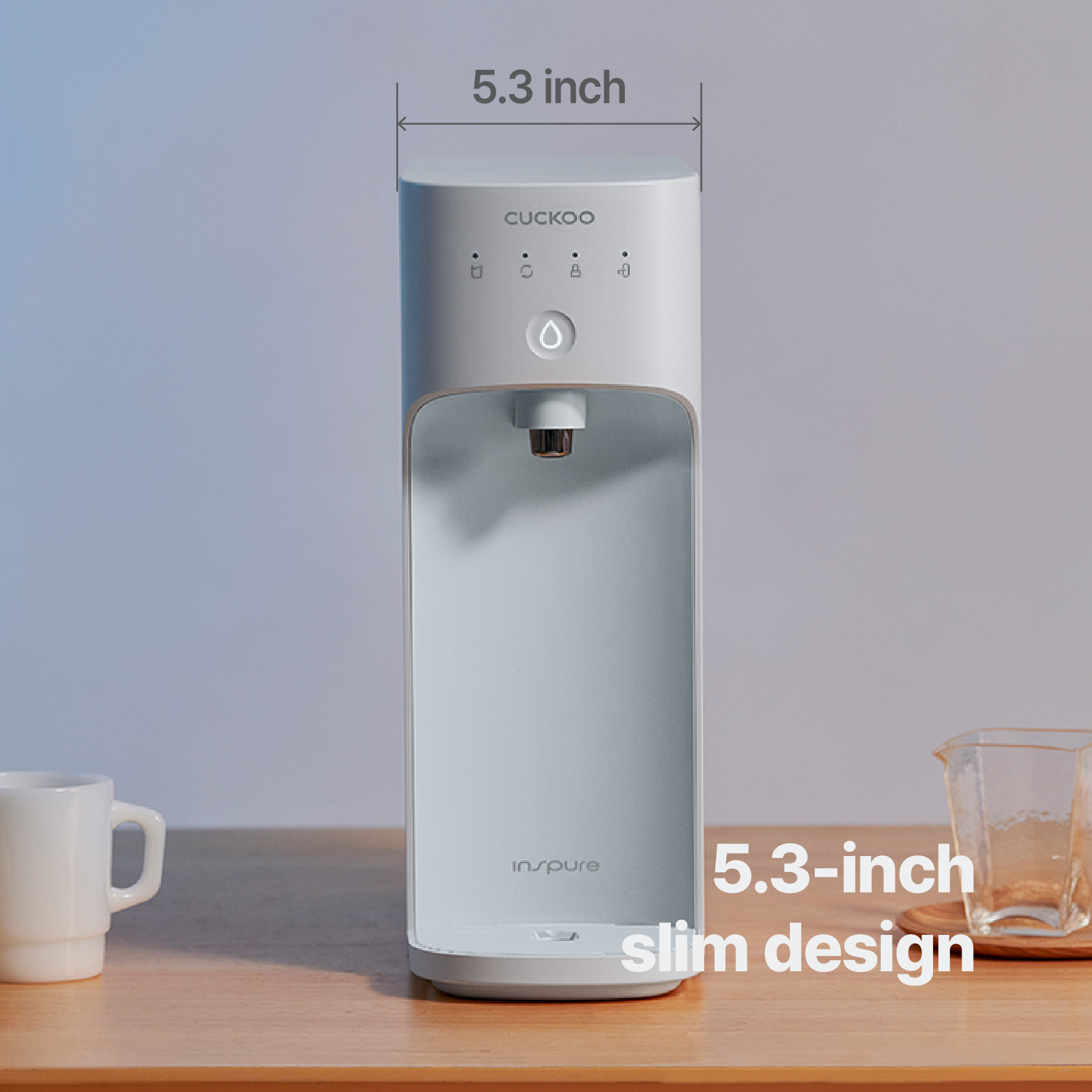 Cuckoo Nano+ CP-AKN011 Purificatore Acqua Slim Senza Serbatoio
